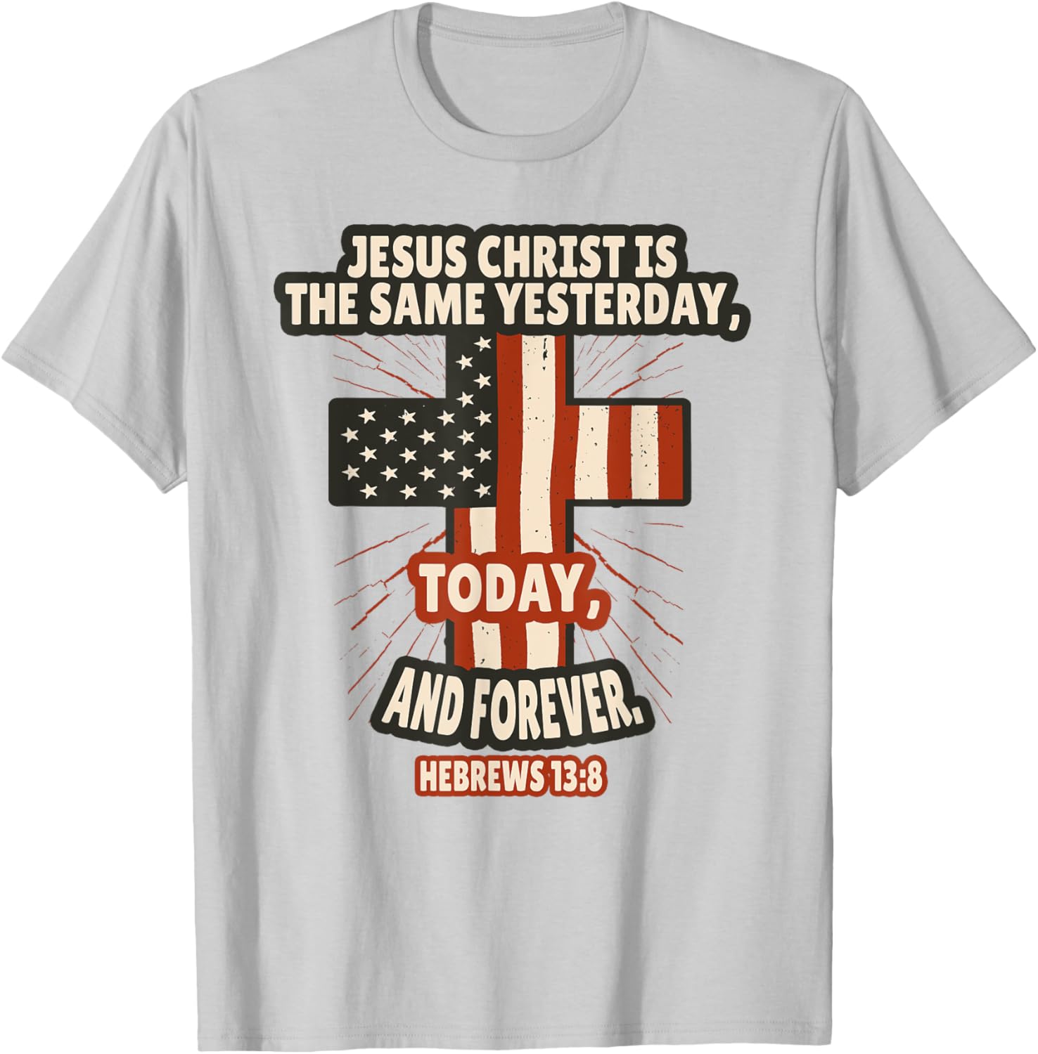 Hebrews 13:8 Inspirational Bible Verse T-Shirt for Faith-Filled Style - 27