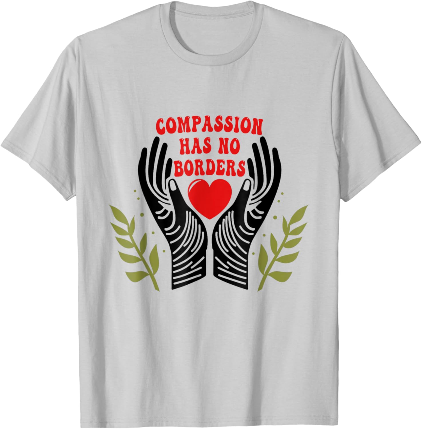 Unique Compassion Has No Borders T-Shirt for Men and Women - 3