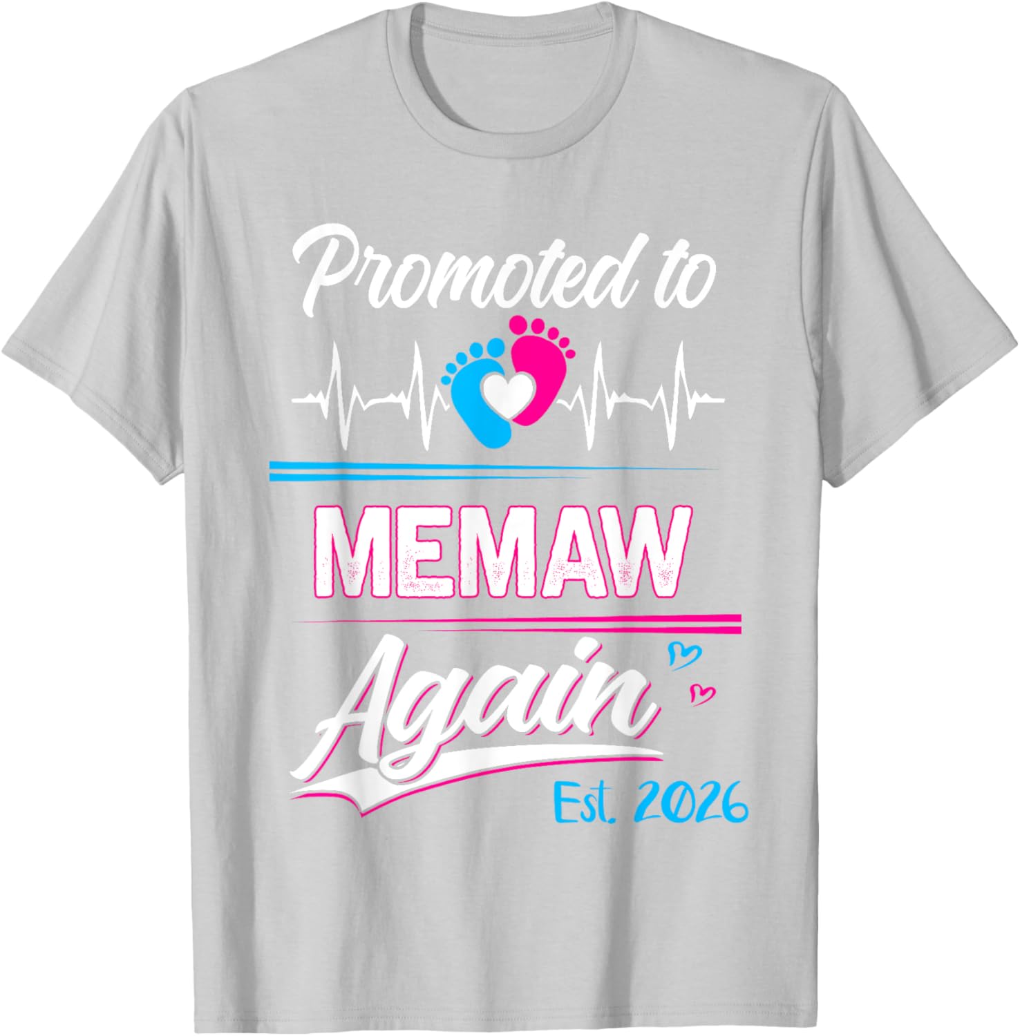 Promoted to Memaw Again 2026 Funny Pregnancy Announcement T-Shirt - 18