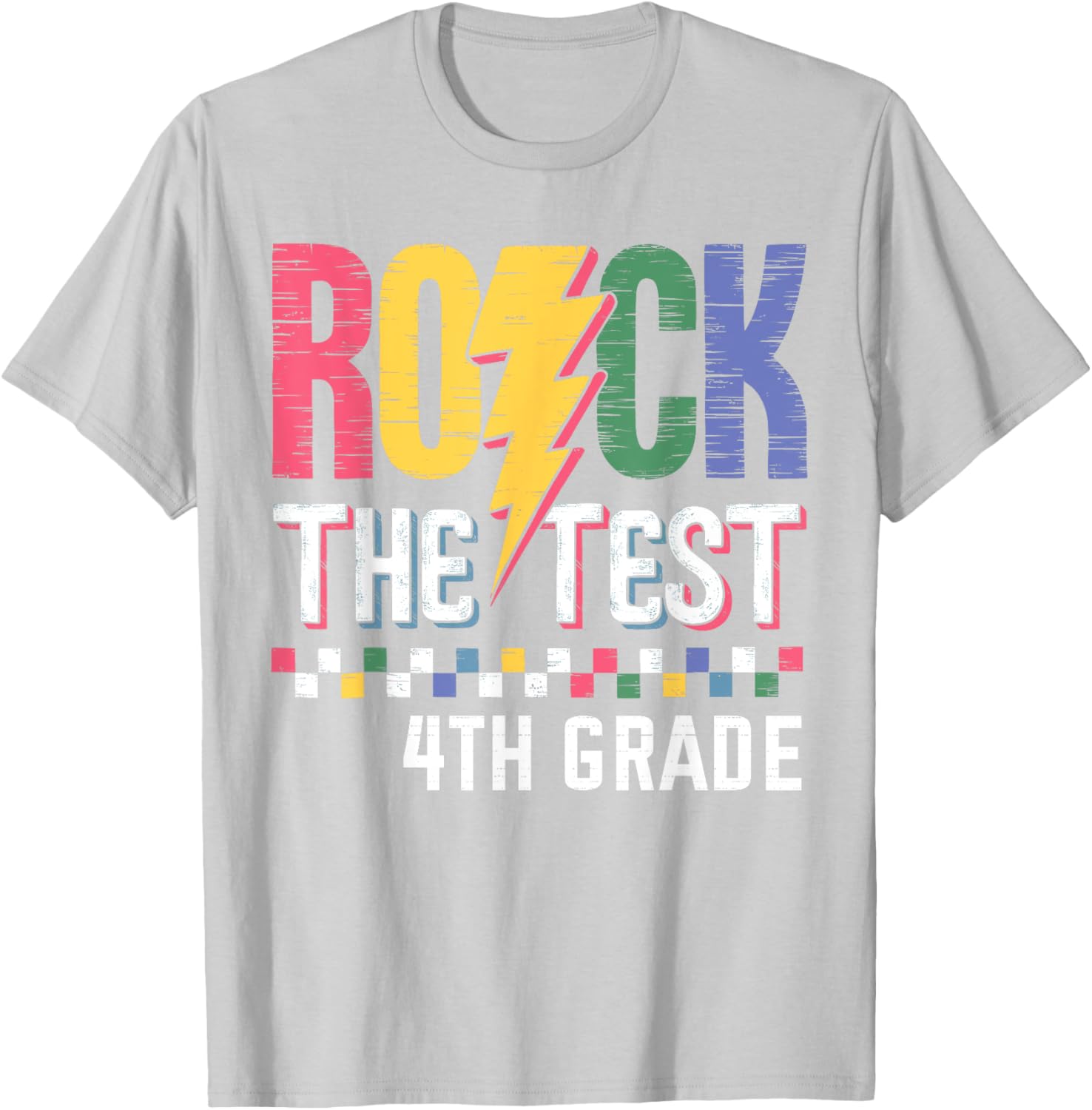 Rock The Test 4th Grade Test Day T-Shirt for Students and Teachers - 13