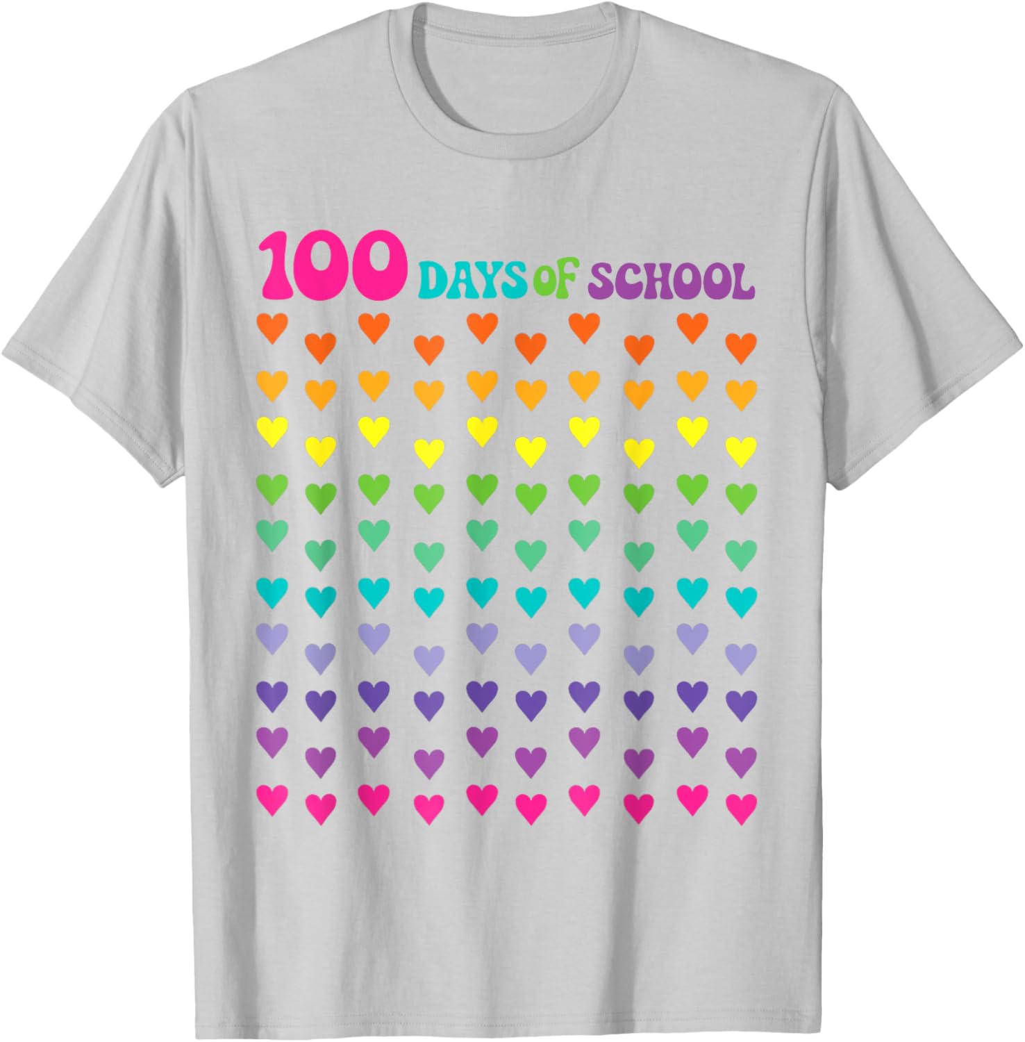 100th Day of School T-Shirt for Kids - Fun Math Numbers Design - 10