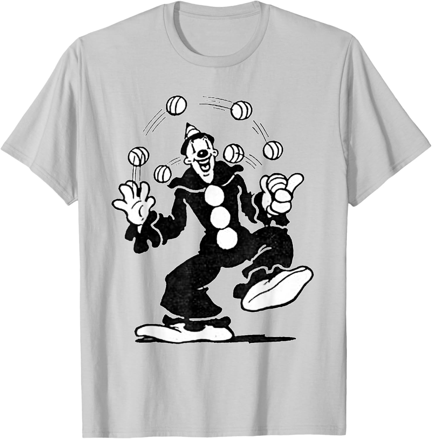 Koko the Clown Vintage Cartoon Juggling T-Shirt for Fun and Style - 10