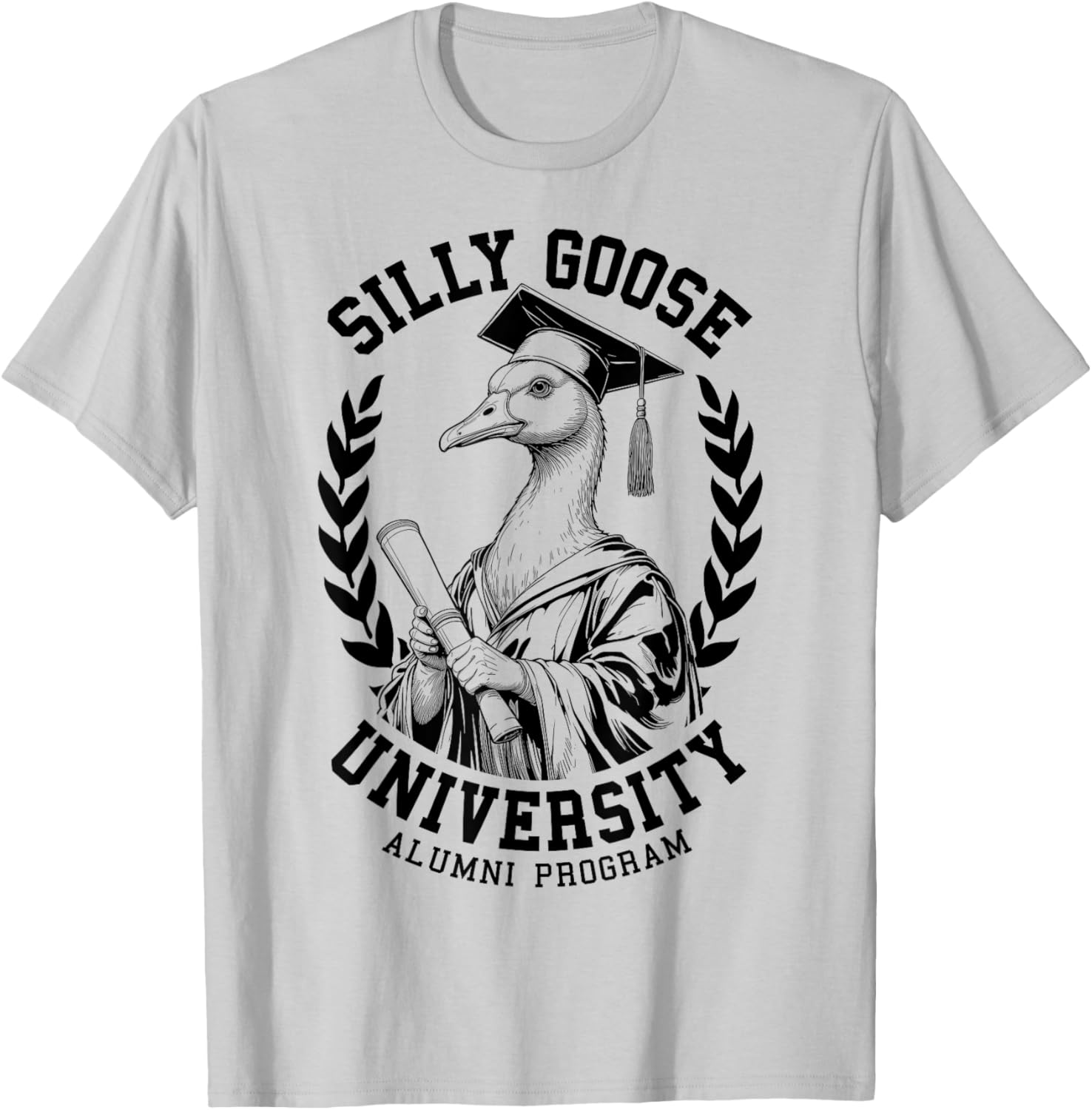 Silly Goose University Funny Alumni Varsity T-Shirt for Graduates - 13