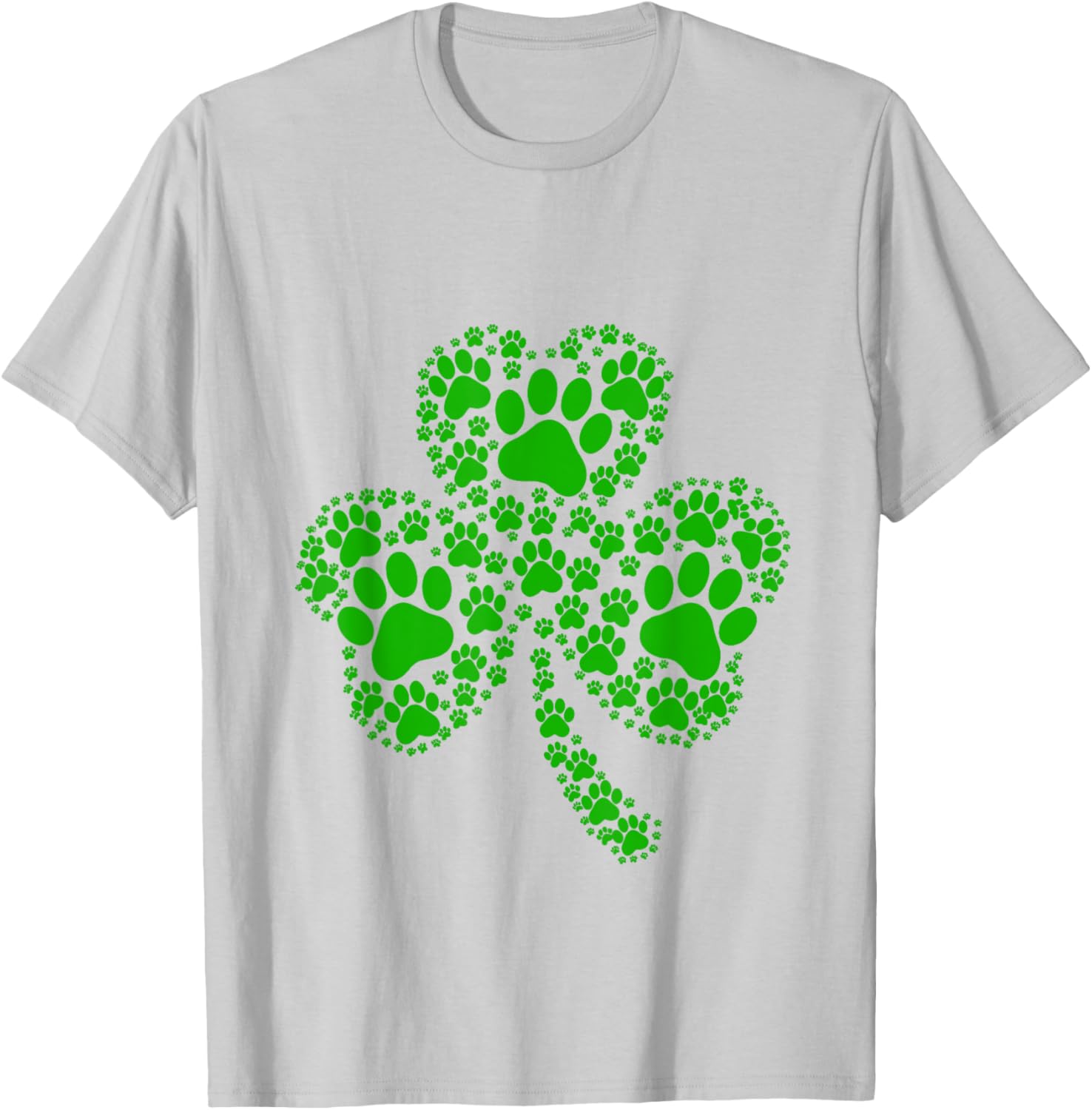 Irish Dog Lover T-Shirt with Shamrock and Paw Print for St Patricks Day - 10