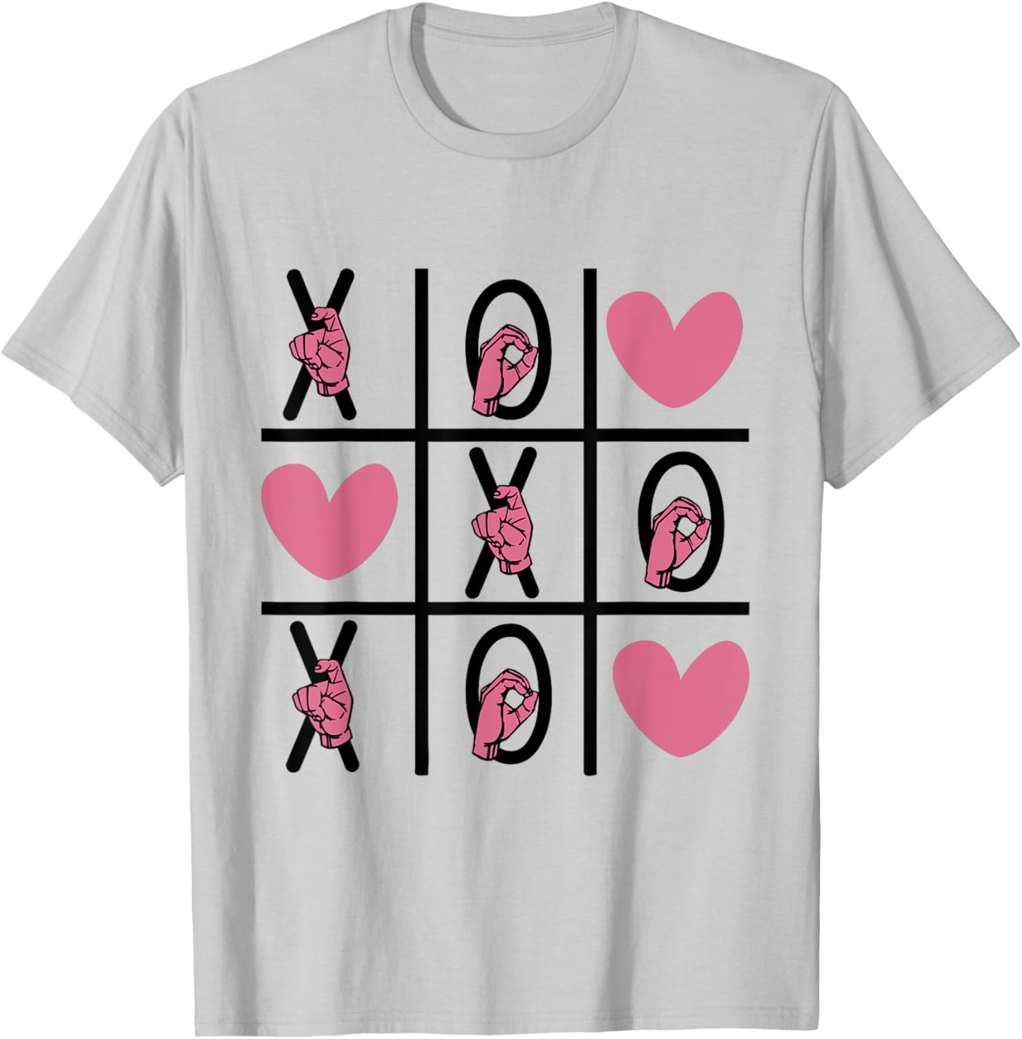 ASL Love Hand Sign Valentine's Day T-Shirt for Deaf Community XOXO - 6