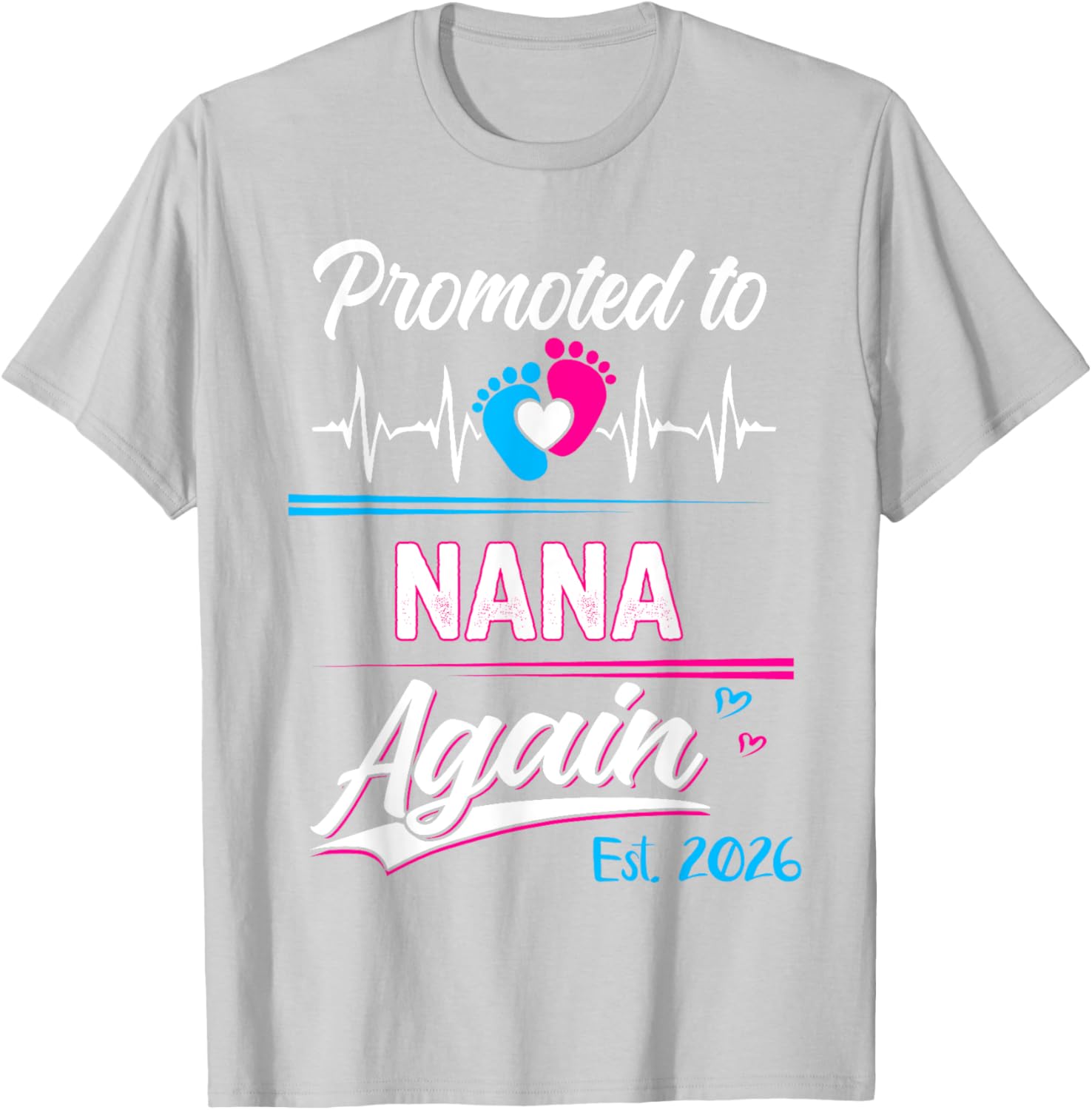Promoted to Nana Again 2026 Pregnancy Announcement T-Shirt Gift - 28