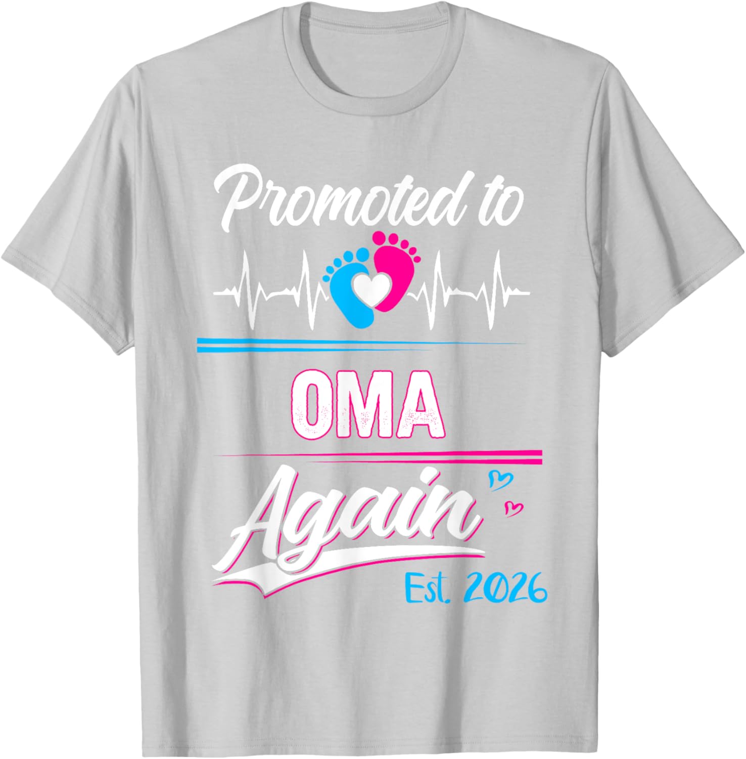 Promoted to Oma Again 2026 Cute Pregnancy Announcement T-Shirt - 8