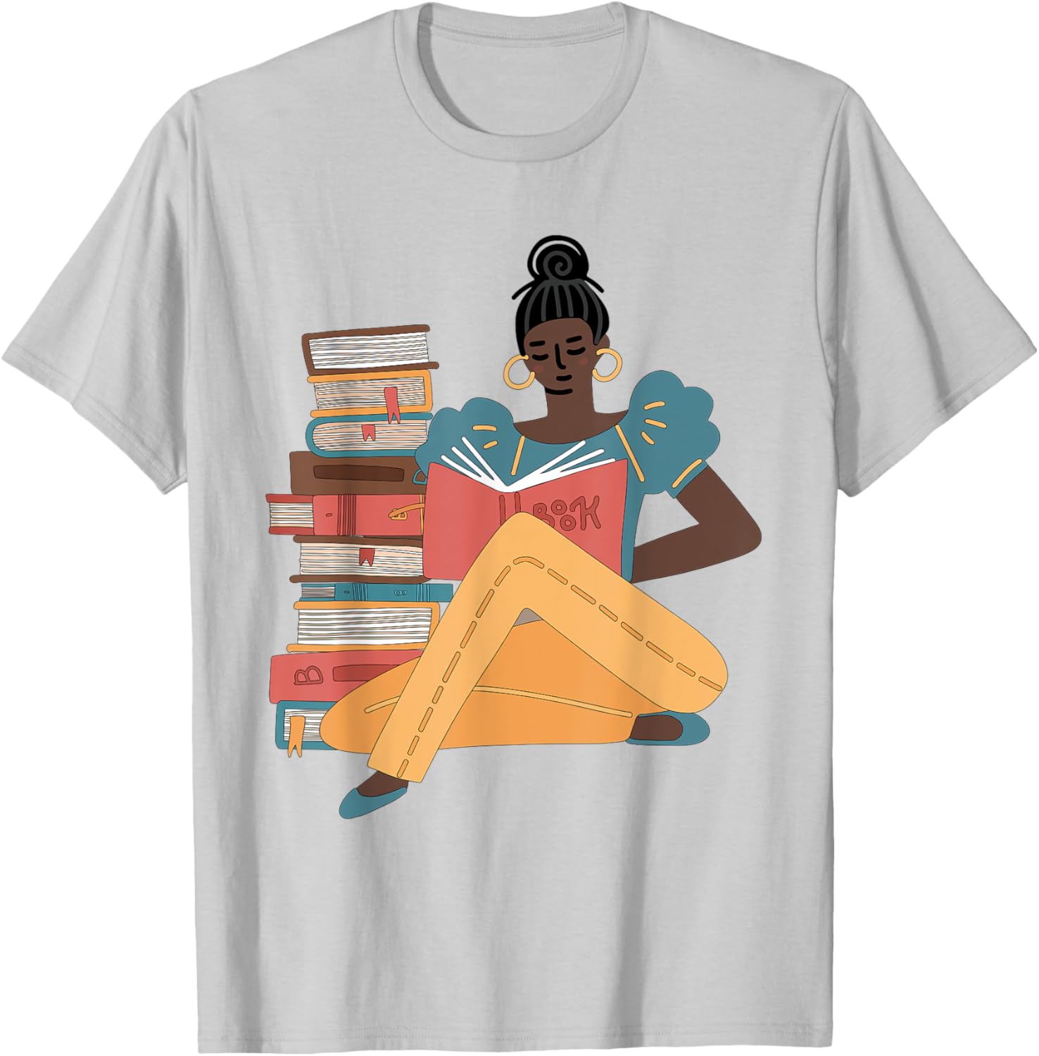 Black Brown Girls Read Books T-Shirt for Bookish Afro American Librarians - 20
