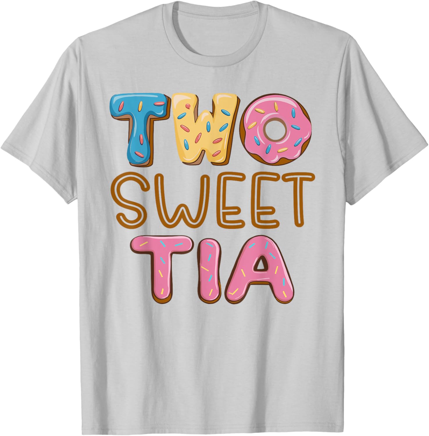 Tia of the Two Sweet Donut Aunt 2nd Birthday Girl Party T-Shirt - 5