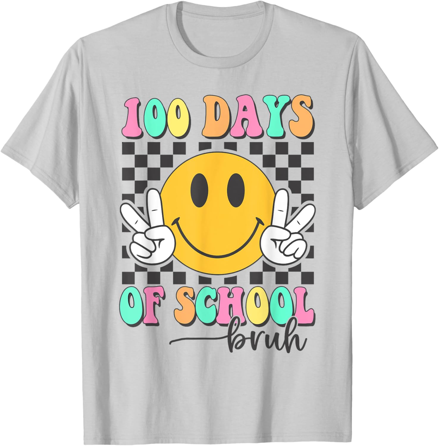 Bruh 100 Days of School T-Shirt for Boys and Girls Fun Celebration Wear - 13