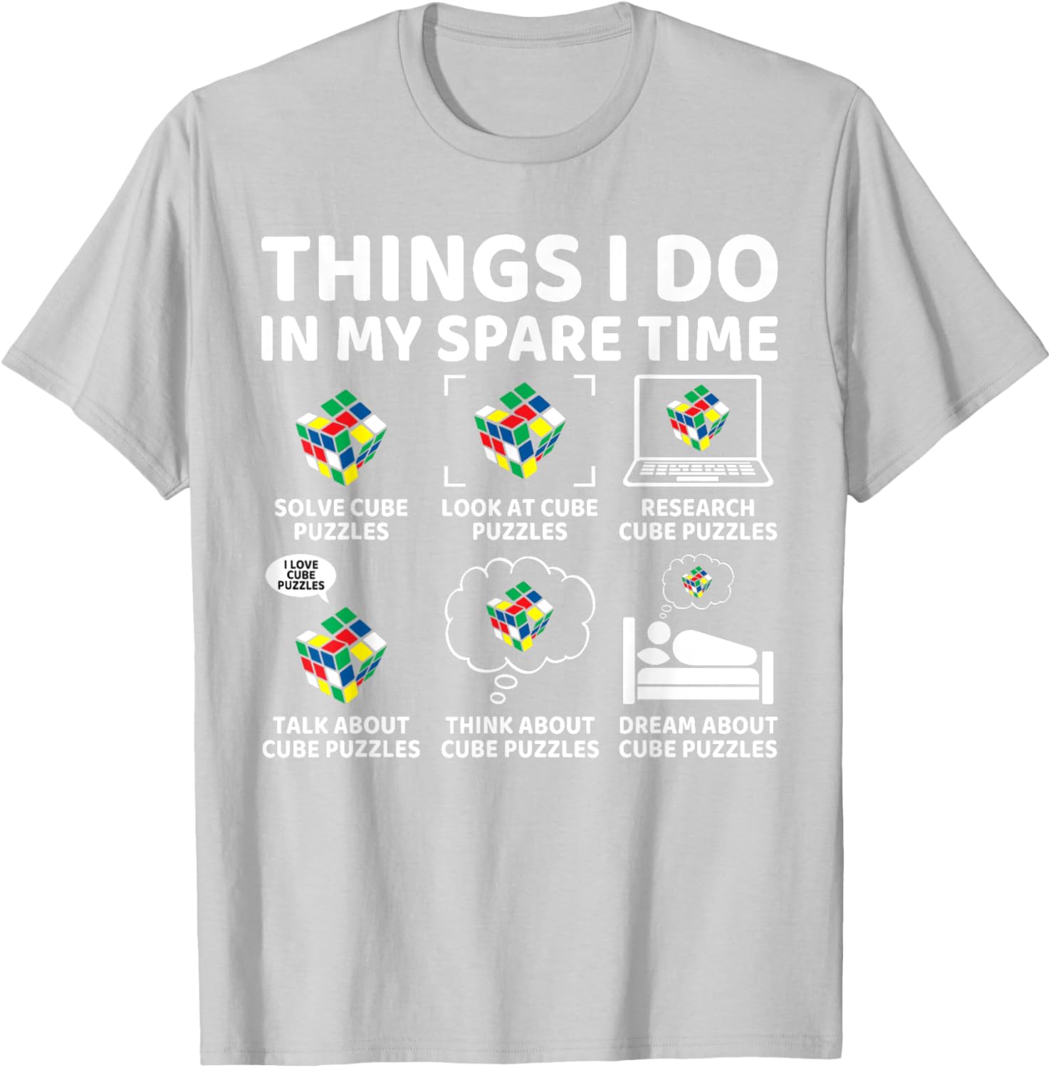 Funny Cube Puzzle Speed Cubing T-Shirt for Puzzle Lovers and Fans - 2