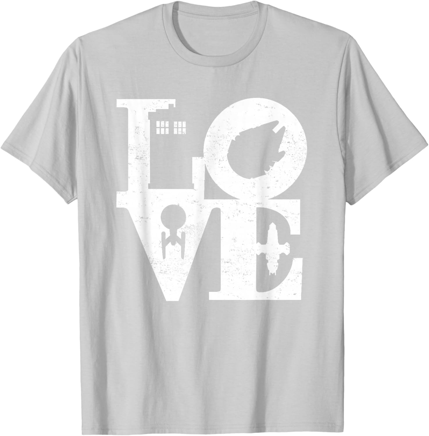 Vintage I Love Magic and Science Fiction Space Black Remix T-Shirt - 14