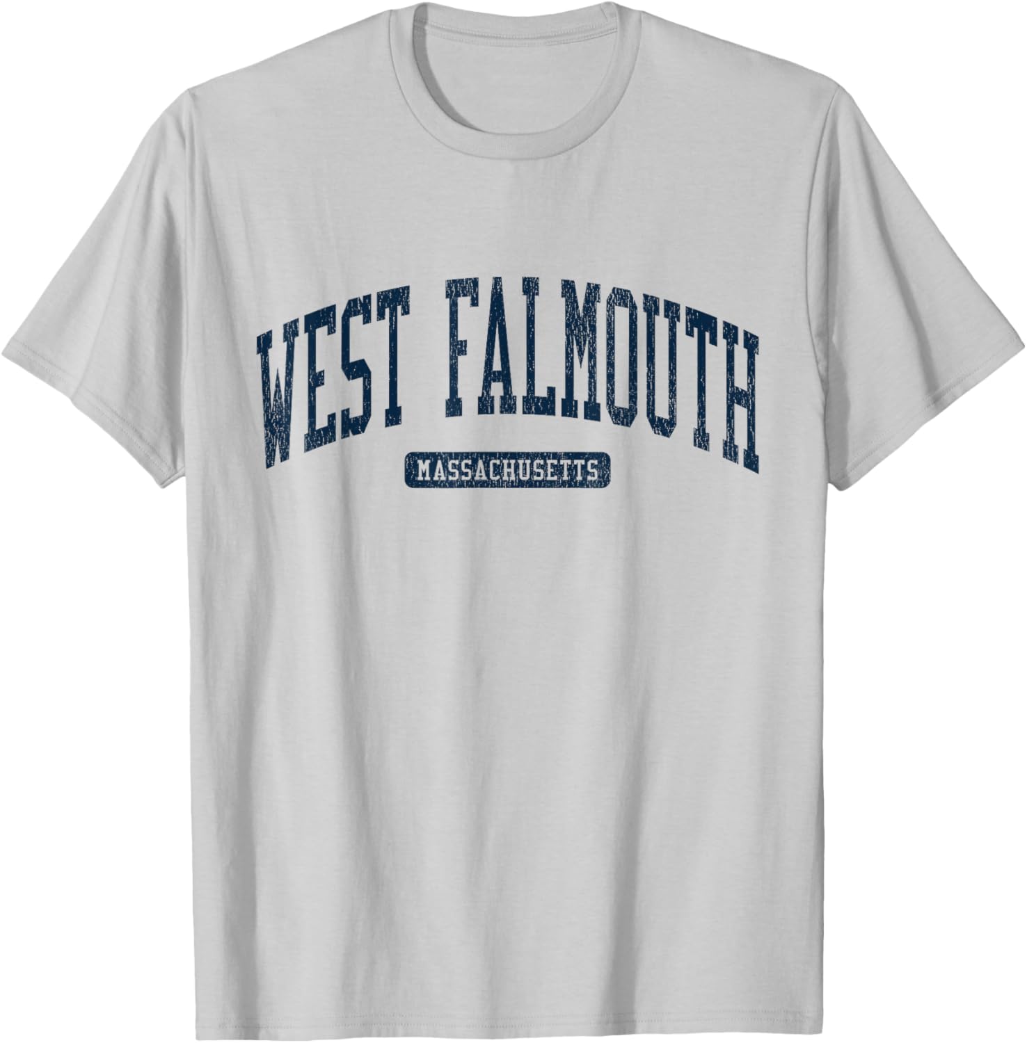 West Falmouth MA College University Stylish Blue T-Shirt for Casual Wear - 1