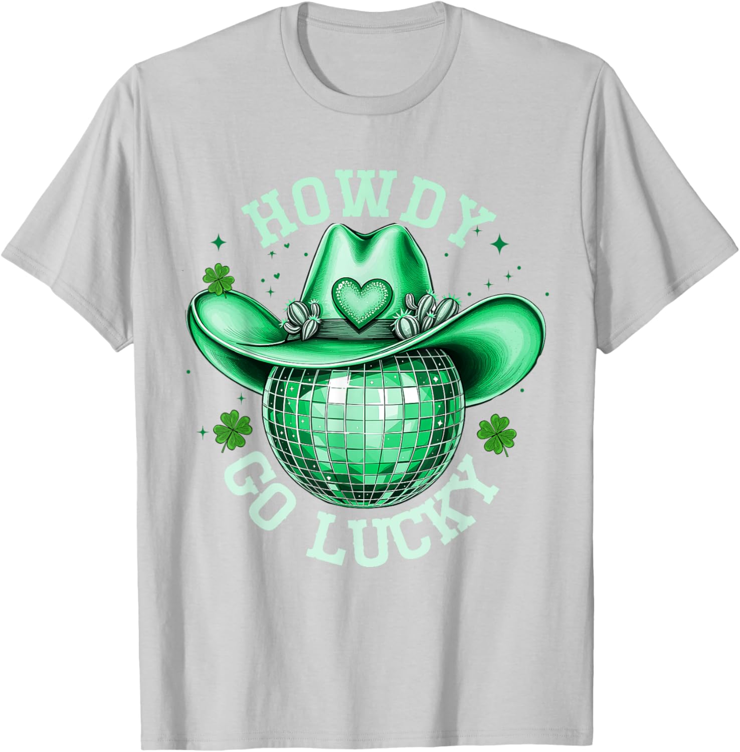 Howdy Go Lucky Disco Western Irish Shamrock T-Shirt for St. Patrick's Day - 7