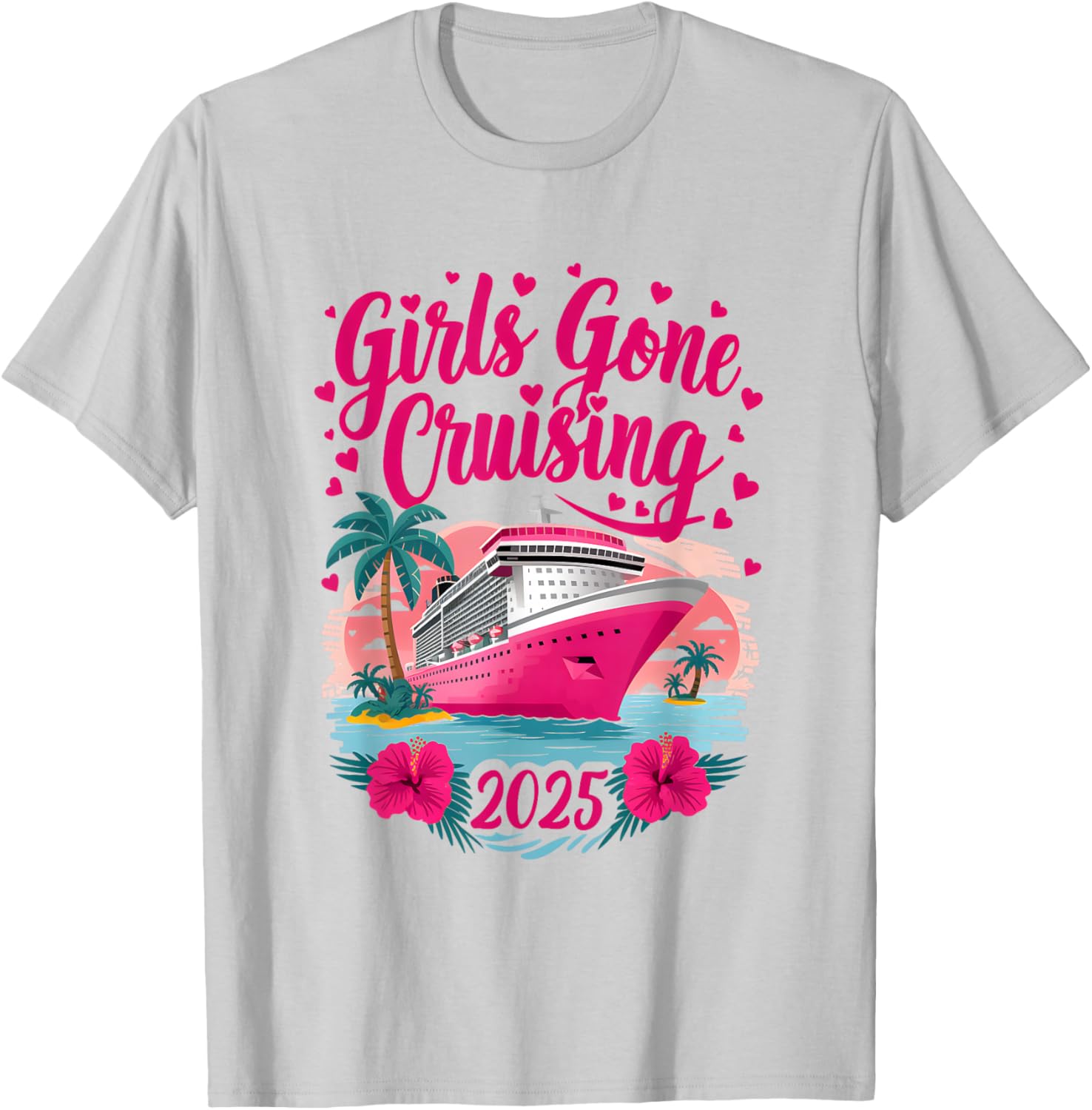 Girls Gone Cruising 2025 Fun Women Cruise T-Shirt for Best Friends - 8