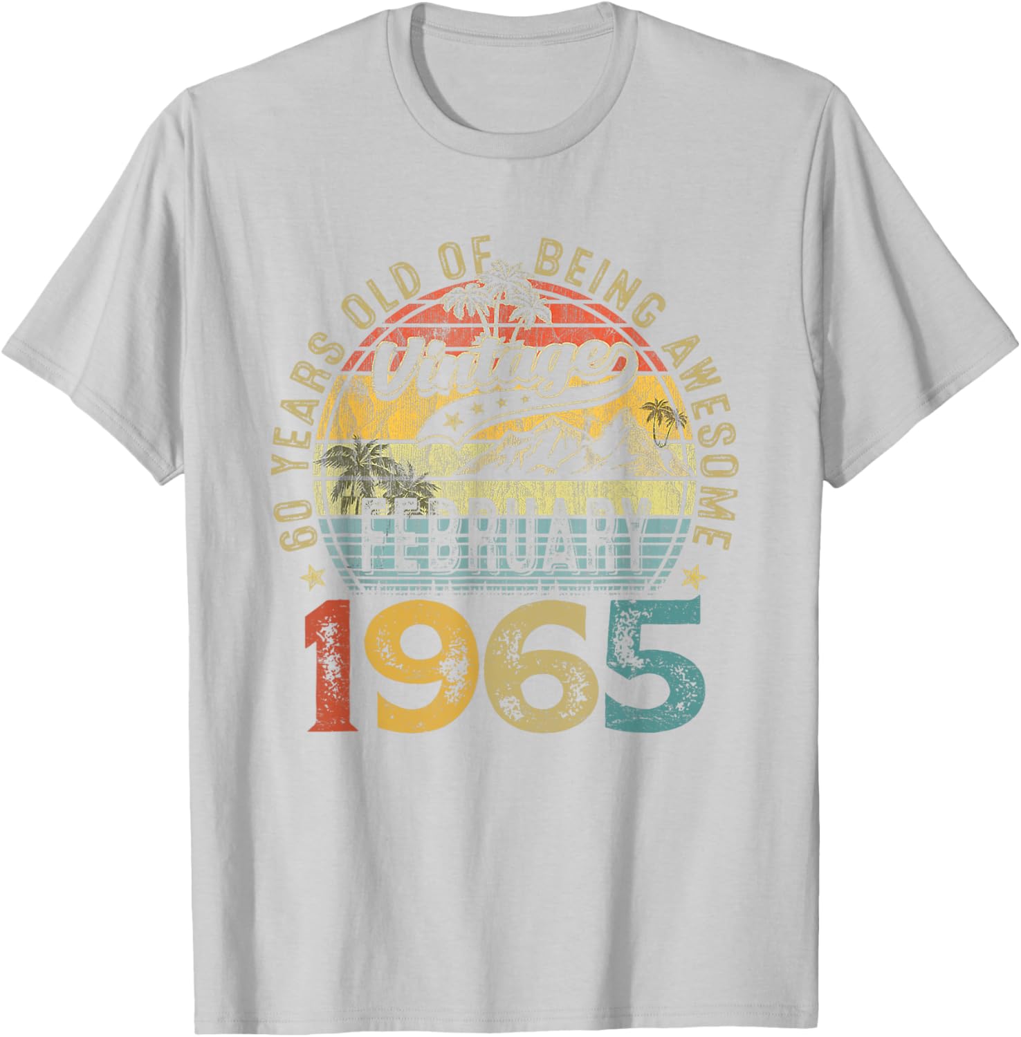 Vintage Retro 60th Birthday T-Shirt for February 1965 Celebration - 21
