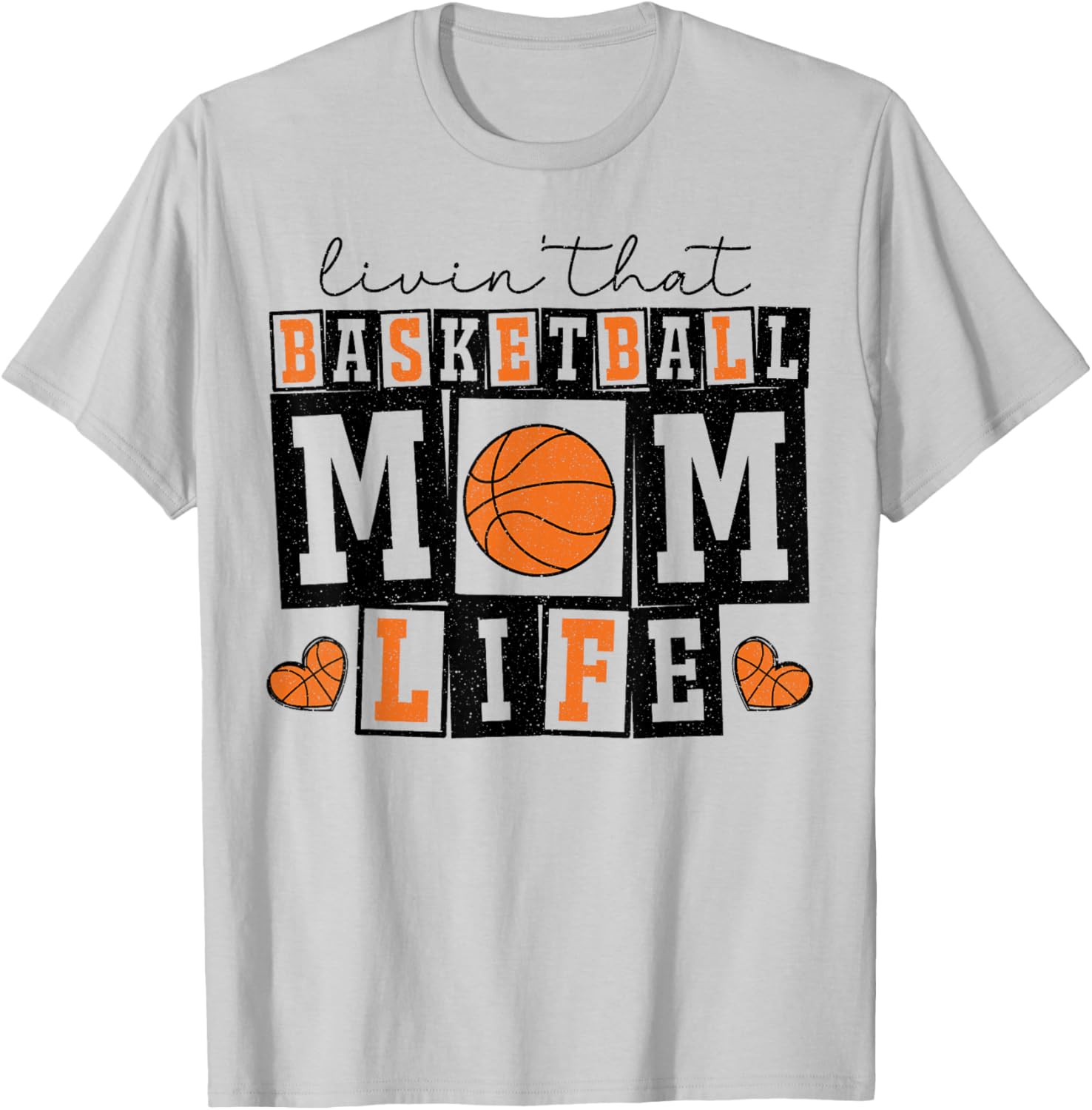 Vintage Livin Basketball Mom Life Game Day T-Shirt for Proud Moms - 1