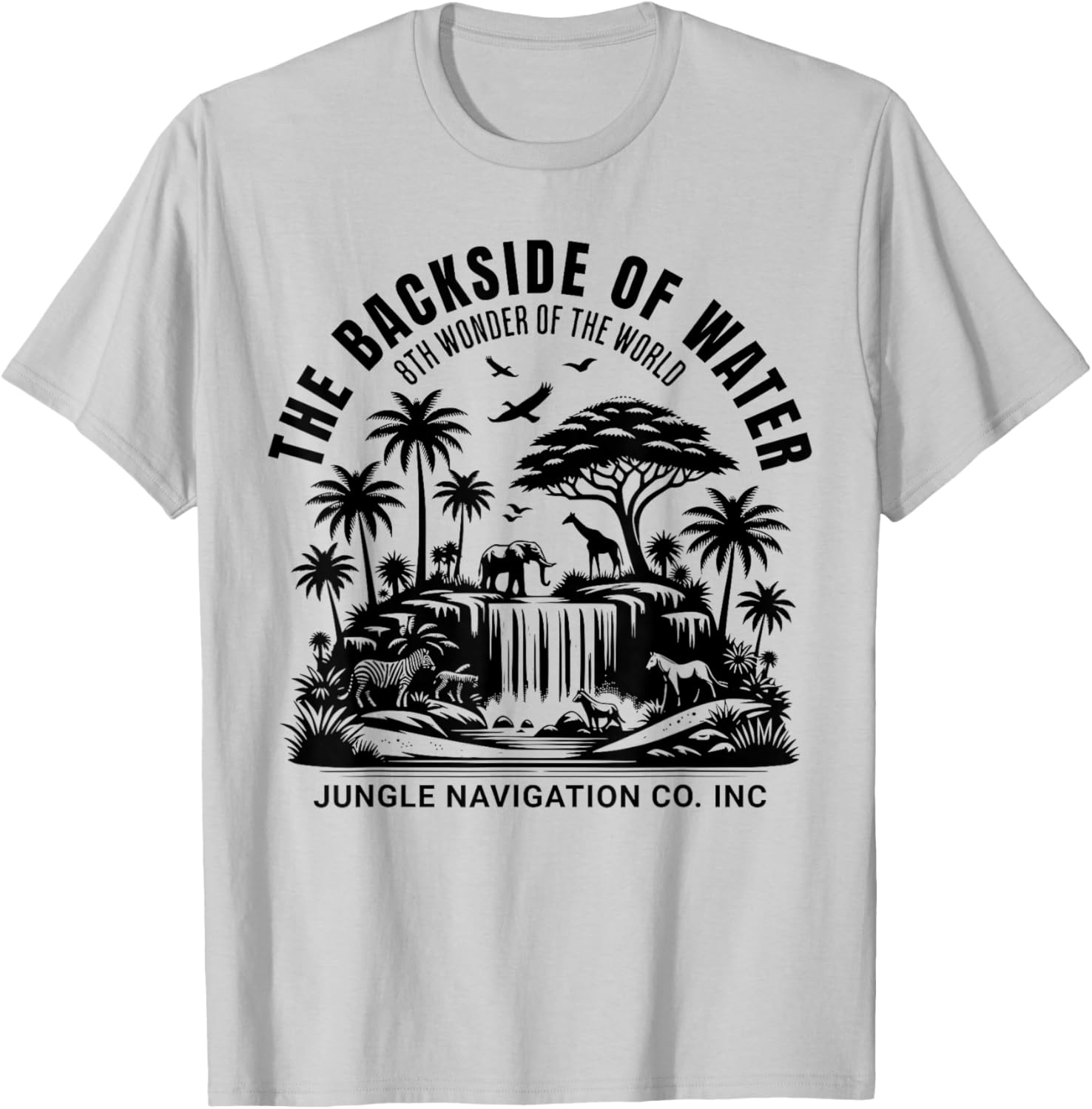 Jungle Adventure T-Shirt Backside of Water Cruise Theme Park Ride - 3