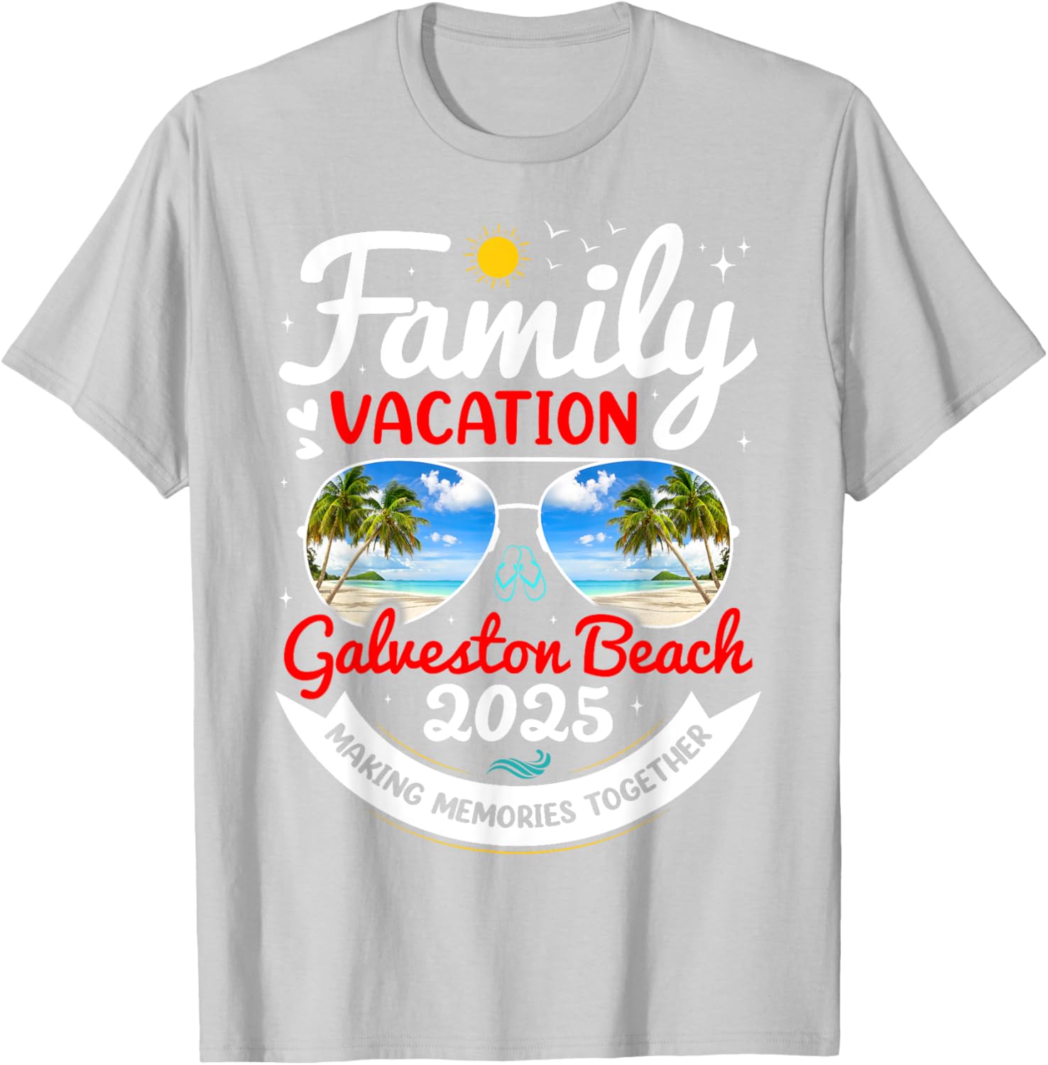 Galveston Beach Family Vacation 2025 Group T-Shirt for Fun Memories - 10