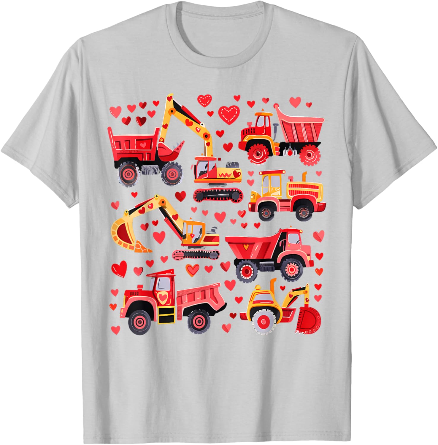 Loads of Love Construction Trucks Valentine's Day T-Shirt for Toddler Boys - 6