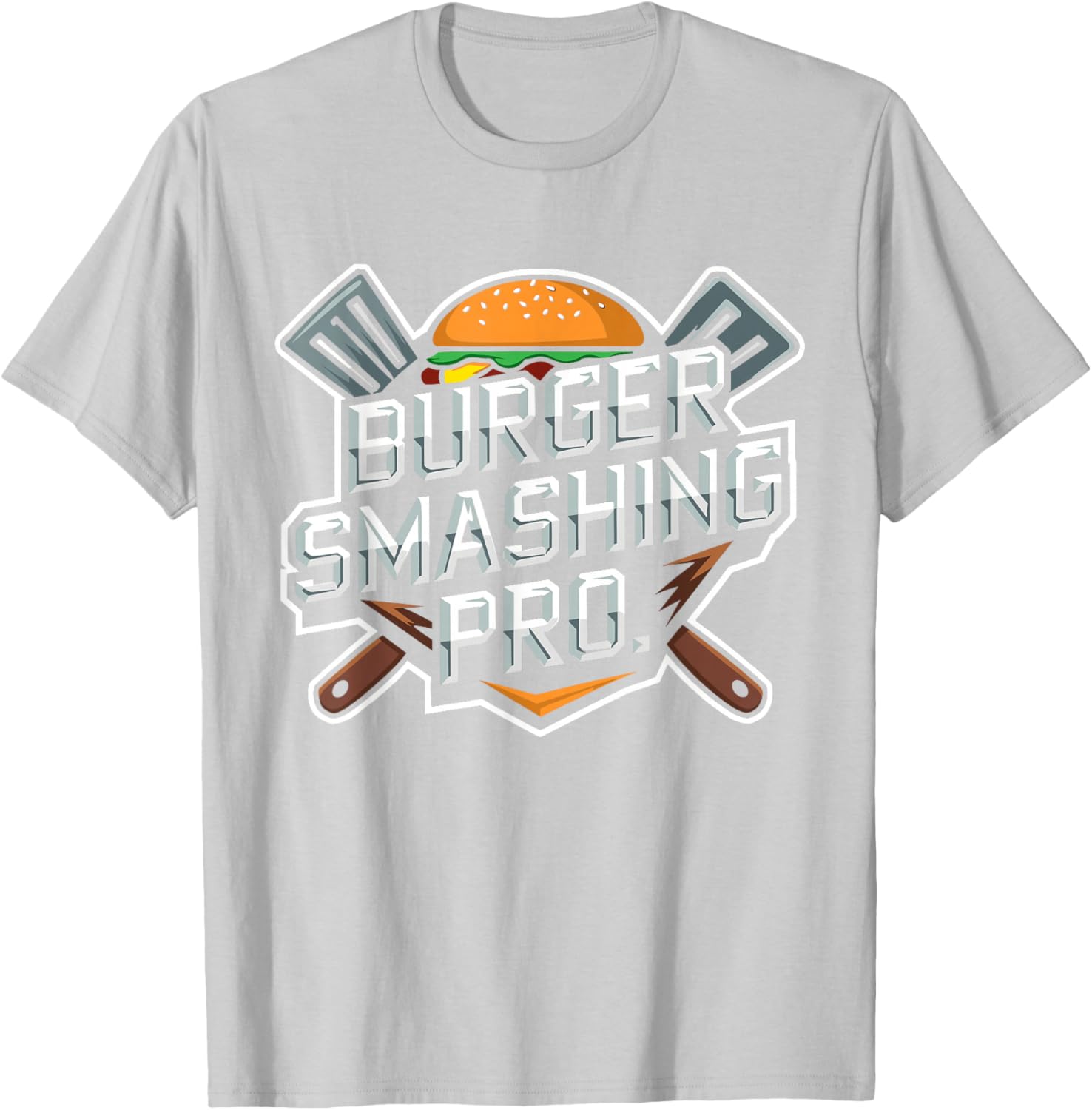 Smash Burger Lover Grilled Cheeseburger Flat Top T-Shirt for Foodies - 23