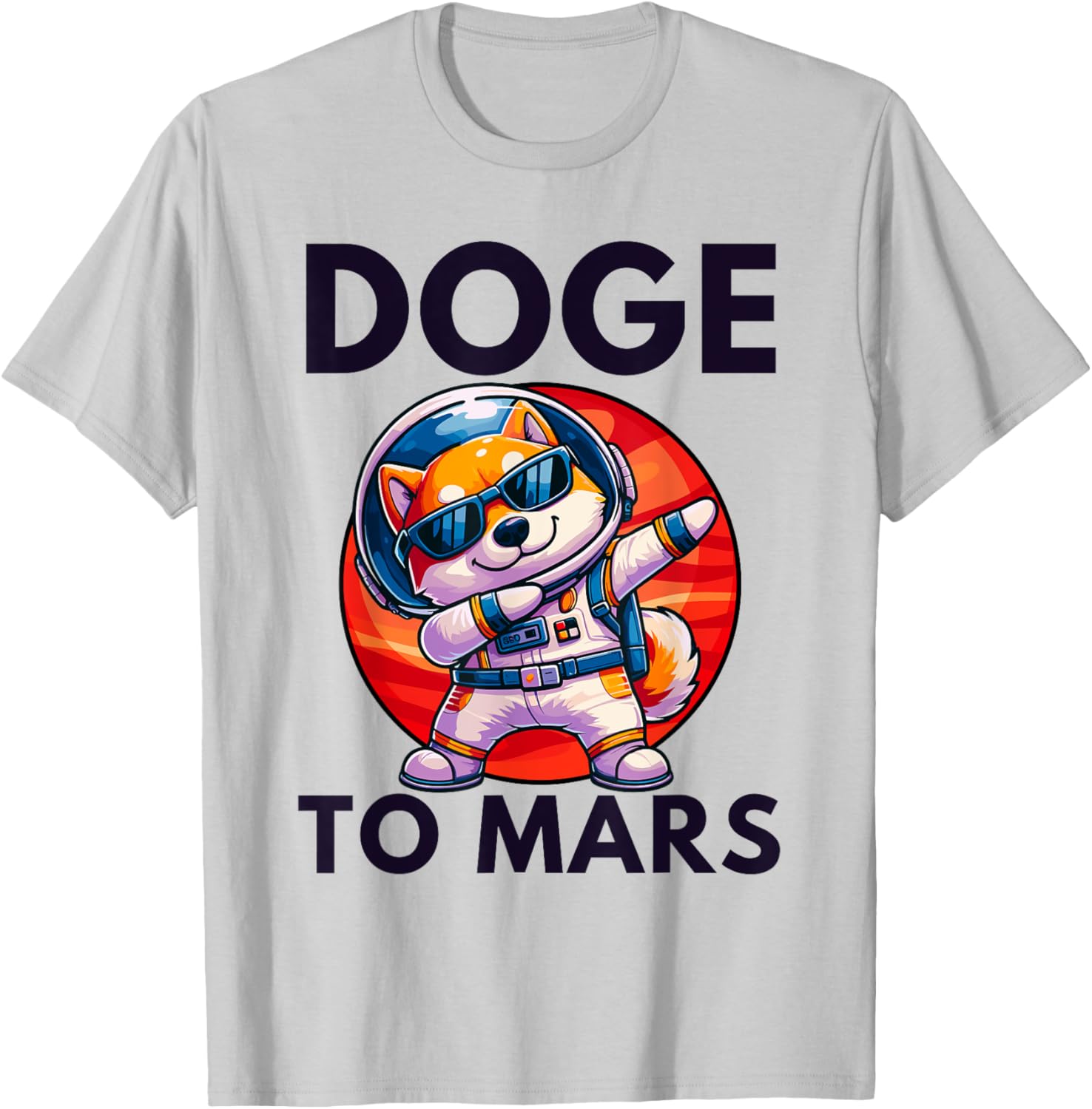 Doge to Mars Shiba Inu Dabbing T-Shirt for Men and Women Fun Style - 4