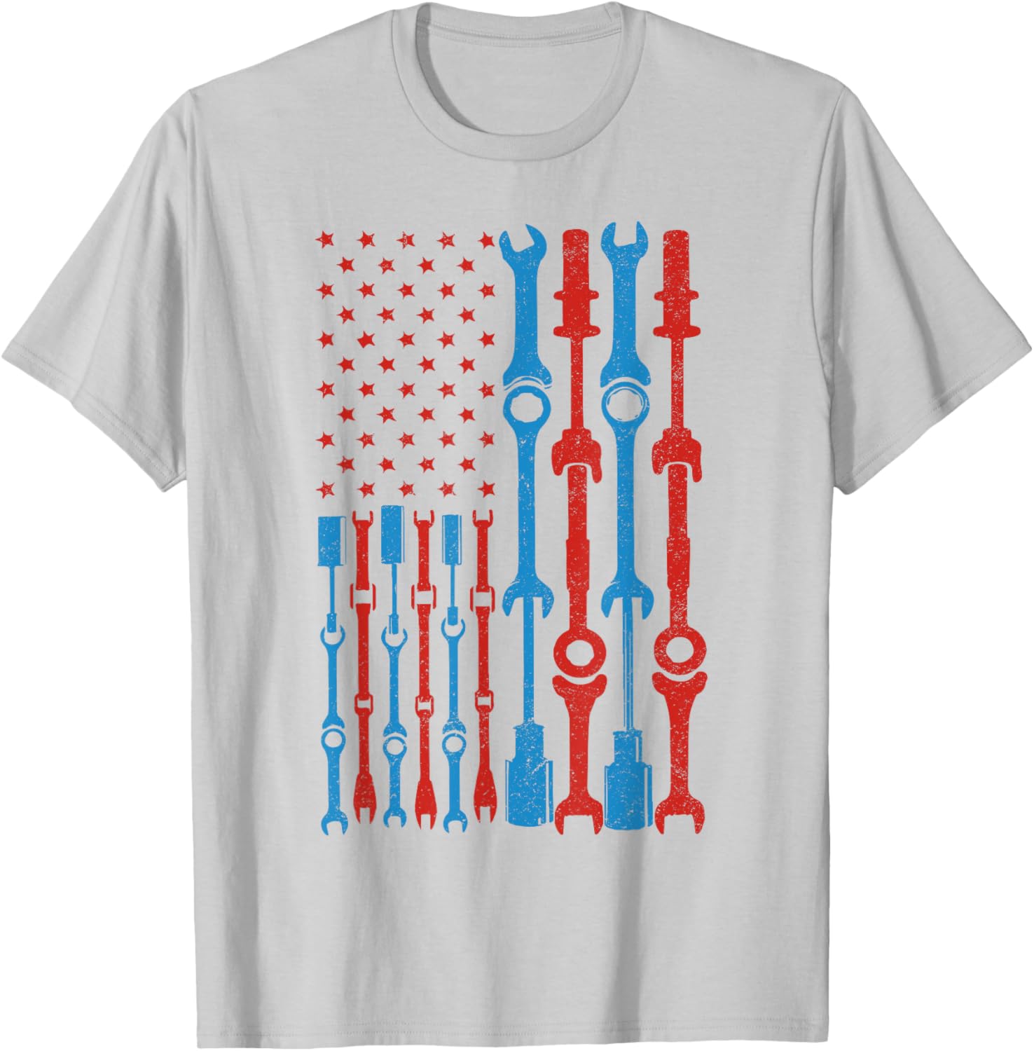 USA Flag Auto Enthusiast T-Shirt for Proud Mechanics & Gearheads - 3