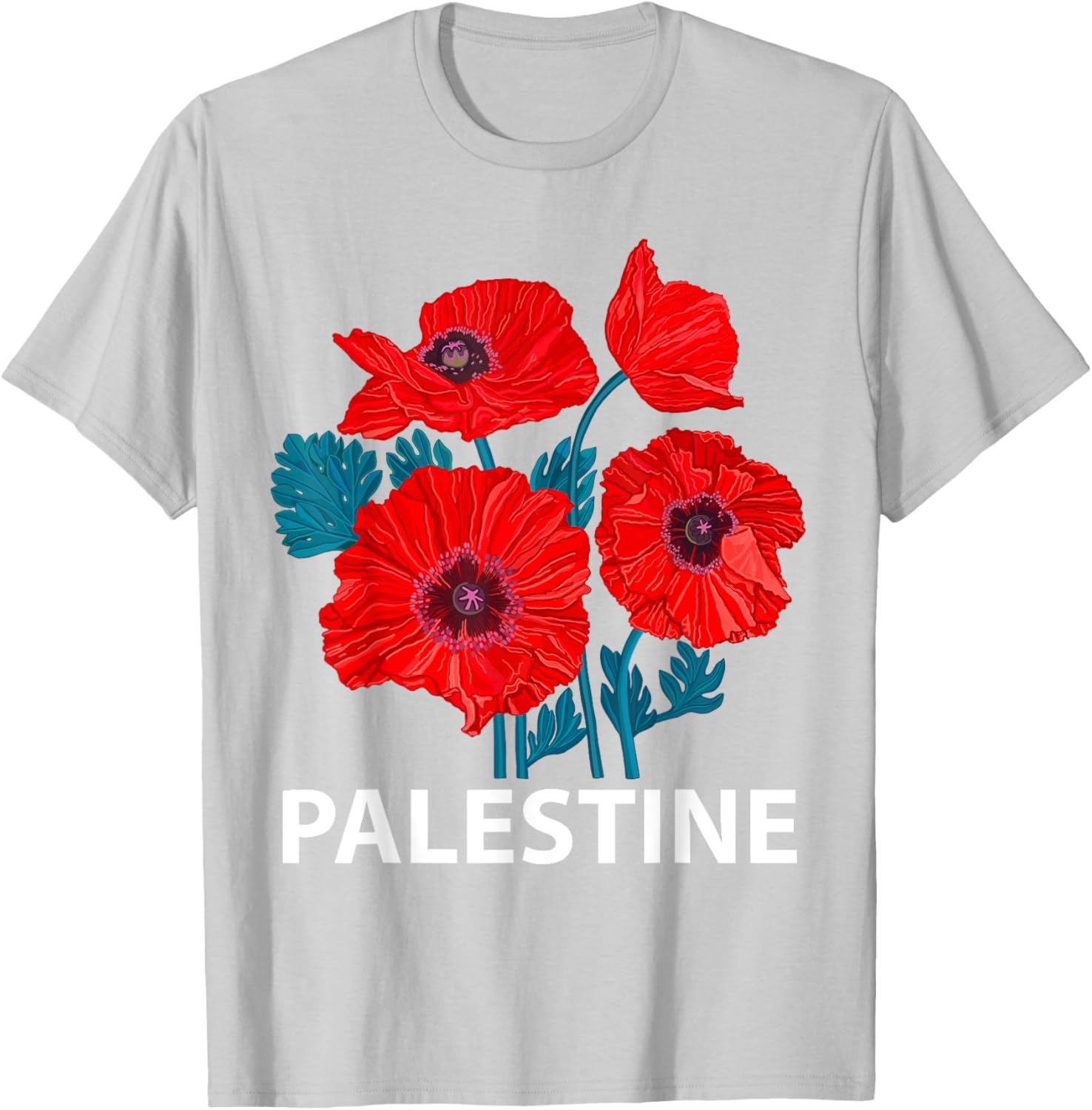 Palestine Patriotic Poppy T-Shirt for Palestinian Resistance Support - 22