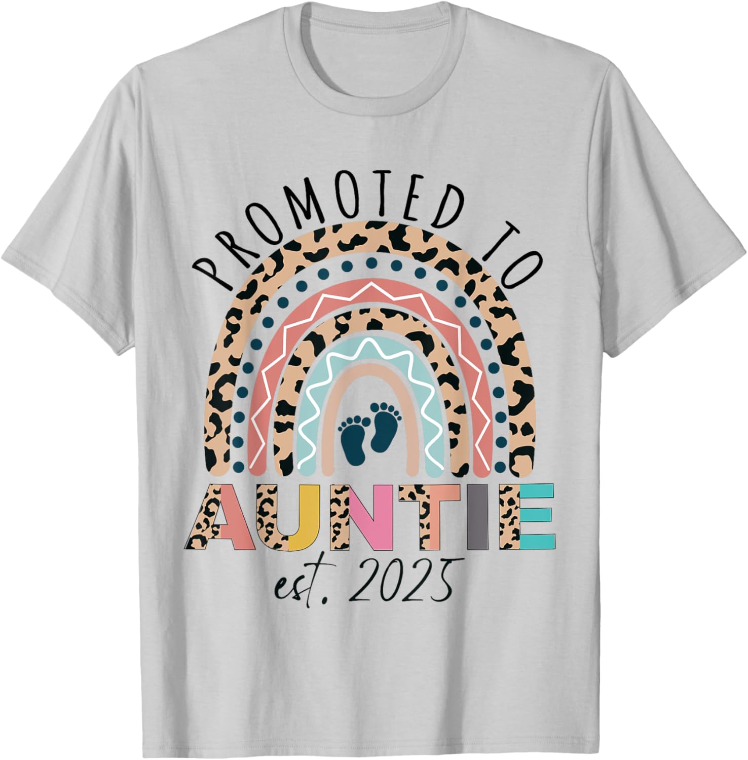 Promoted to Auntie Est 2025 Cute Mothers Day T-Shirt Gift for Aunties - 2