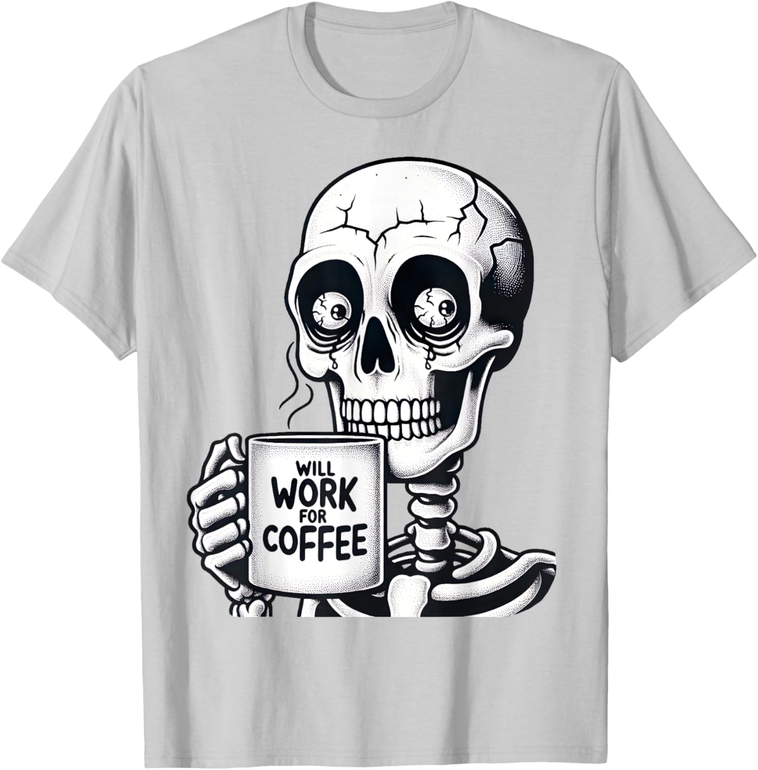 Funny Skeleton Coffee Lover T-Shirt - Perfect Gift for Caffeine Fans - 23