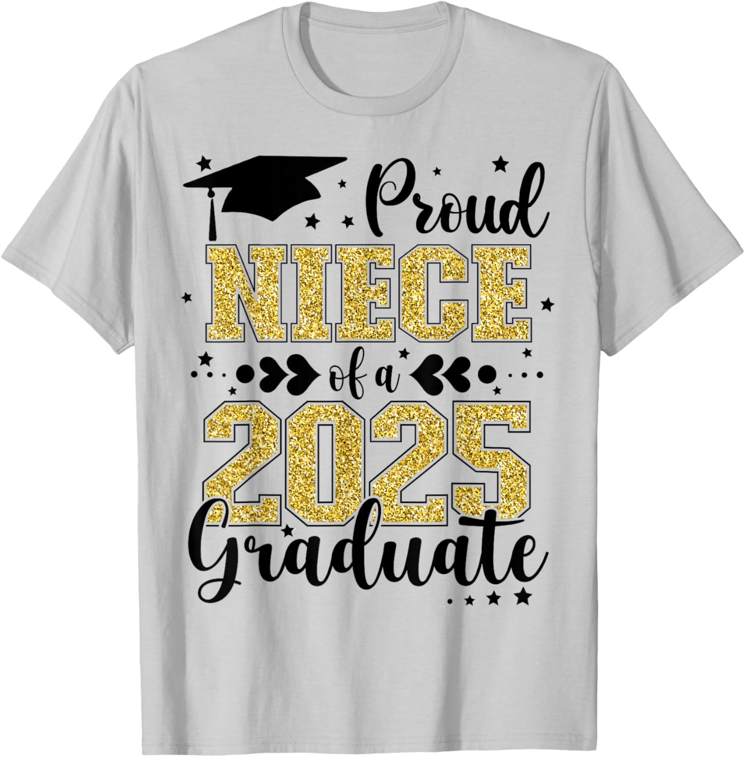 Proud Niece of Class of 2025 Graduate Senior T-Shirt for Celebrations - 4
