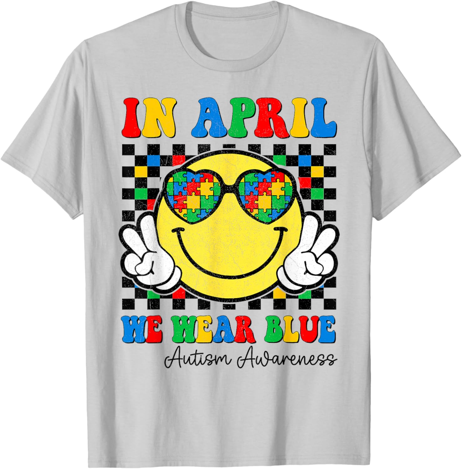 April Blue Autism Awareness T-Shirt for Boys - Kids Fashion Tee - 9