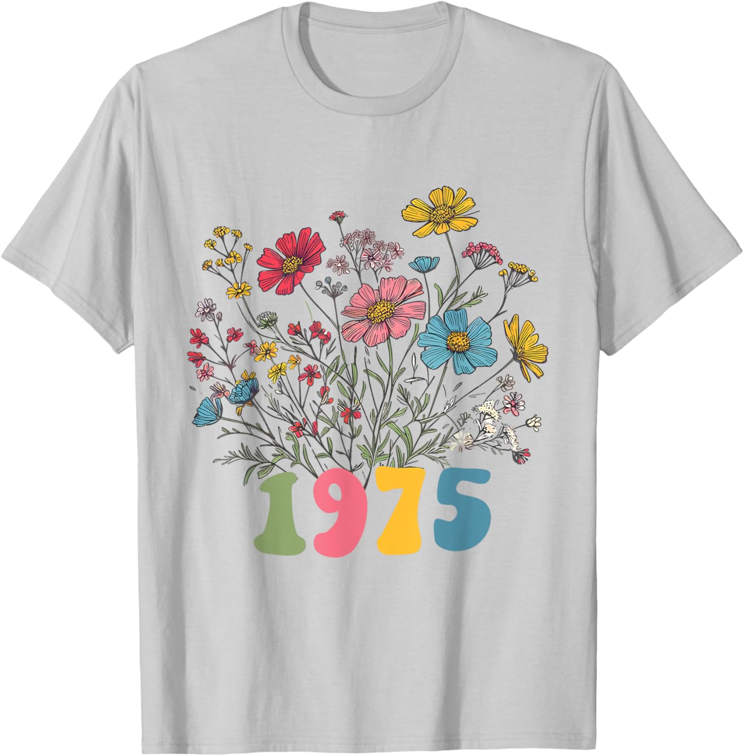 Wildflower 1975 50th Birthday T-Shirt for Women – Celebrate with Style! - 1