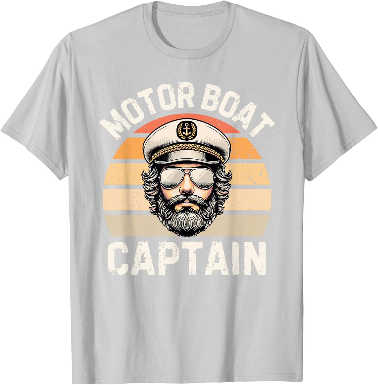 Funny Retro Motor Boat Captain T-Shirt for Nautical Enthusiasts - 2