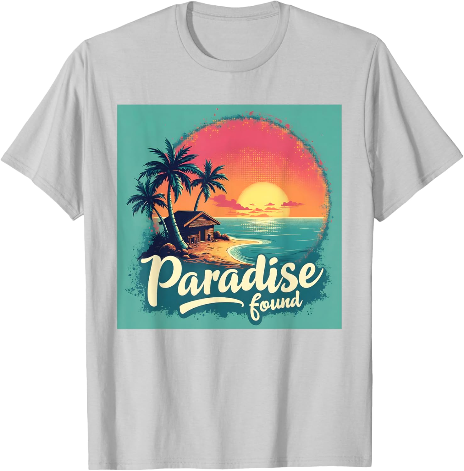 Tropical Paradise Sunset Shirt with Palm Trees and Ocean Design - 9