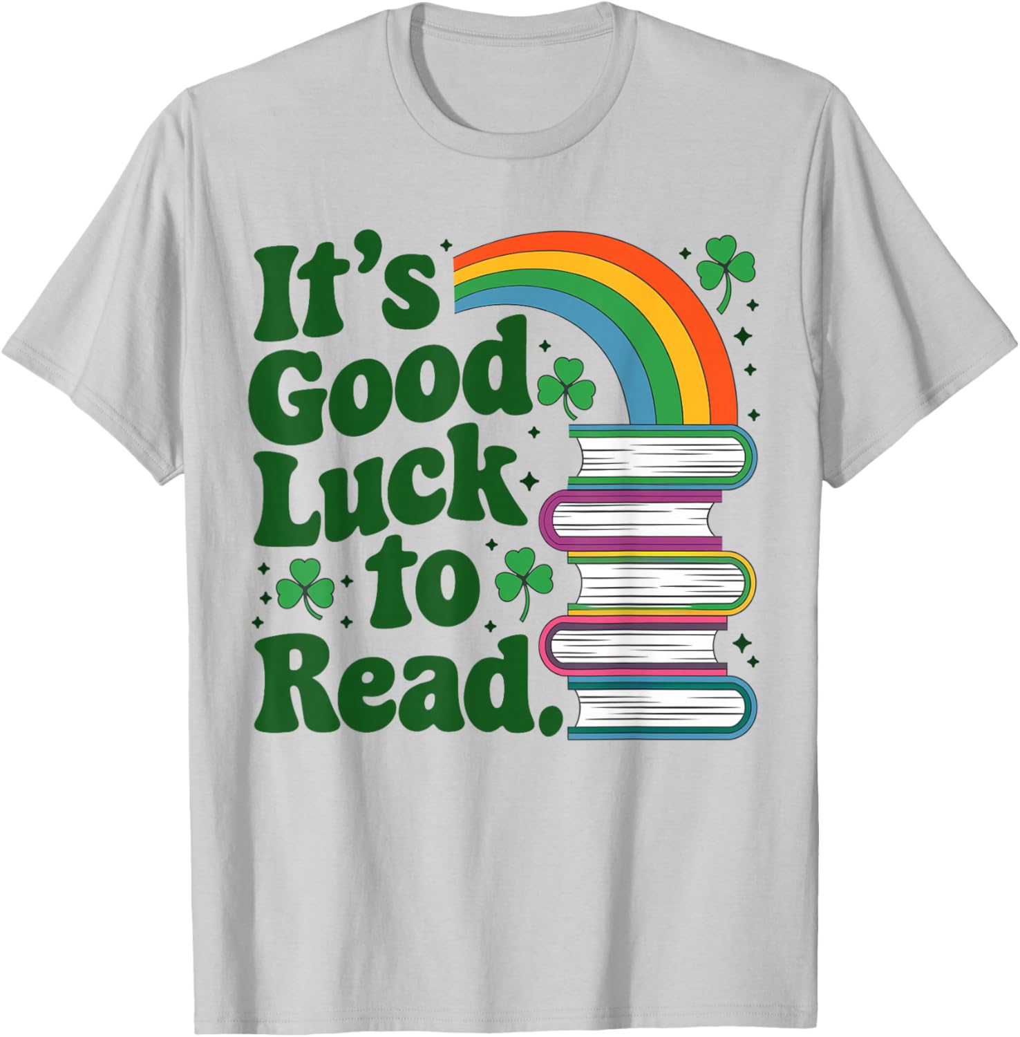 Good Luck St Patricks Day Teacher Librarian T-Shirt for Book Lovers - 1