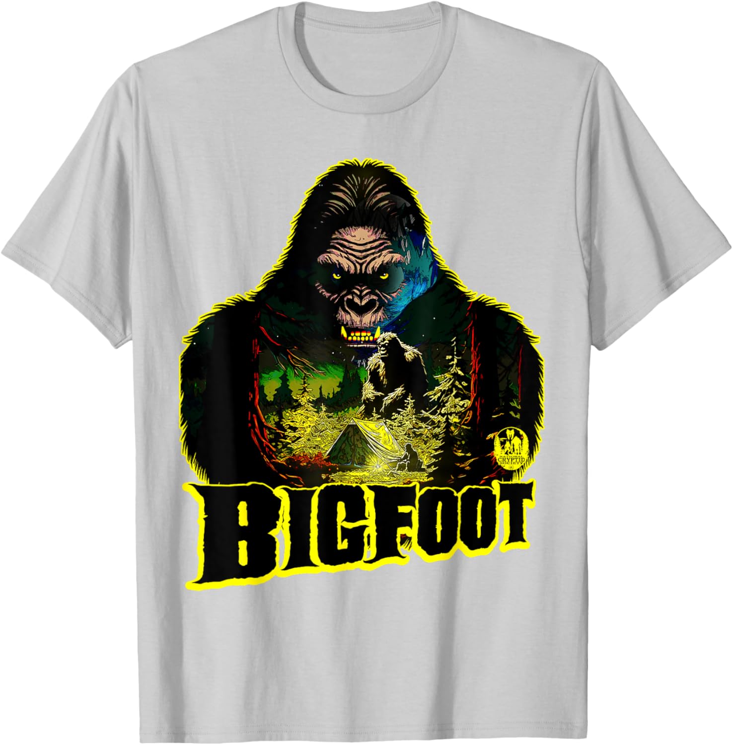 Bigfoot Scary Camping Sasquatch Tent T-Shirt for Outdoor Adventures - 21