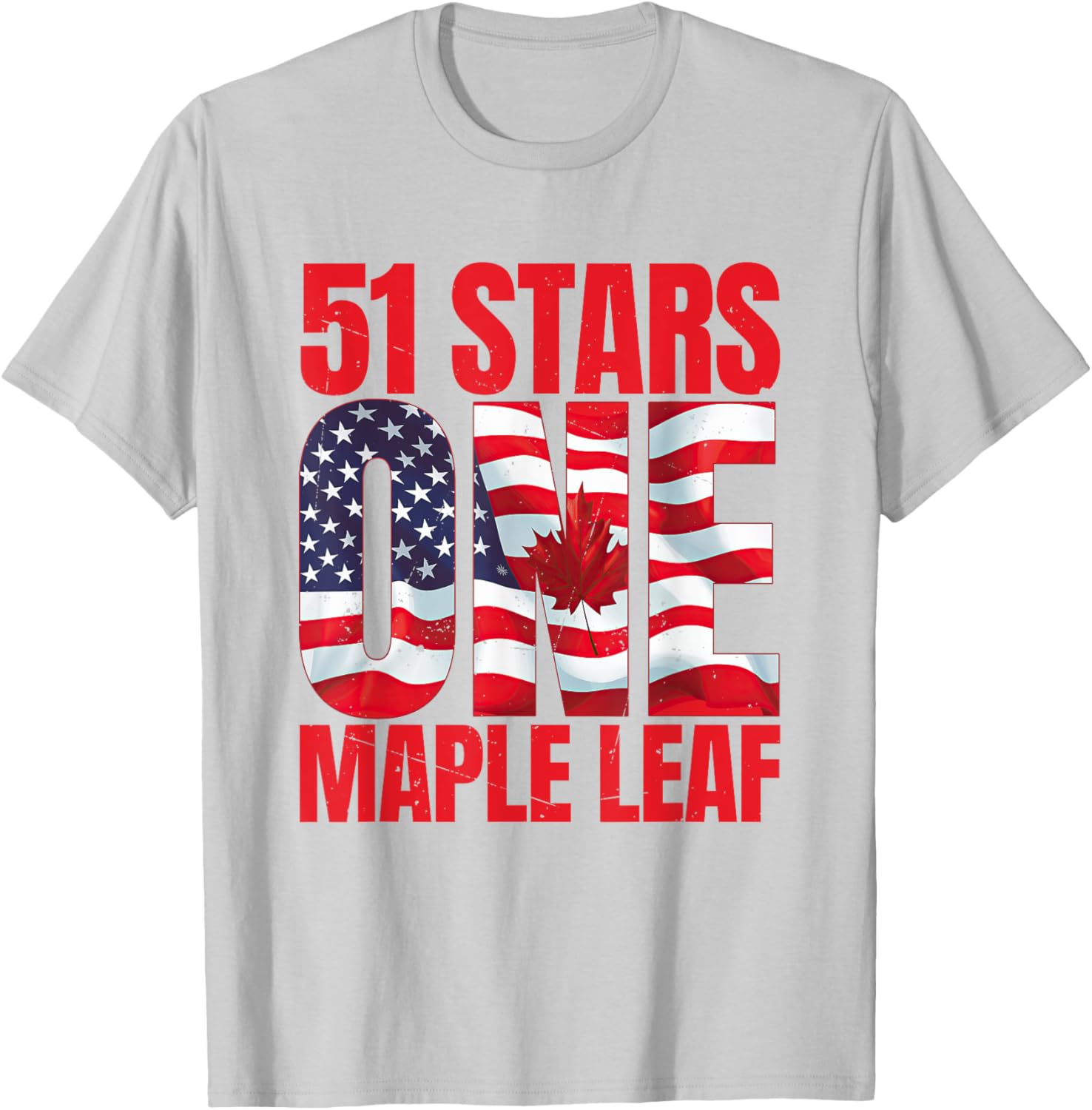 51 Stars One Maple Leaf T-Shirt for Satire and Joke Lovers - 14