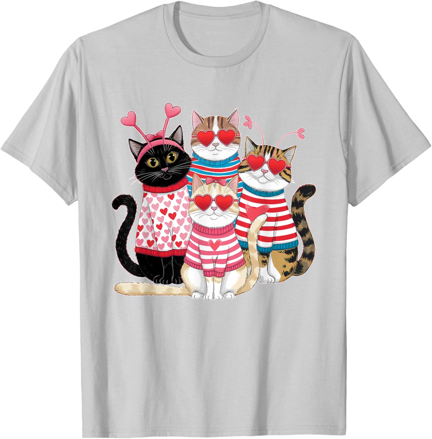 Happy Meowentine's Cute Cat T-Shirt for Girls - Perfect Valentine's Gift - 28