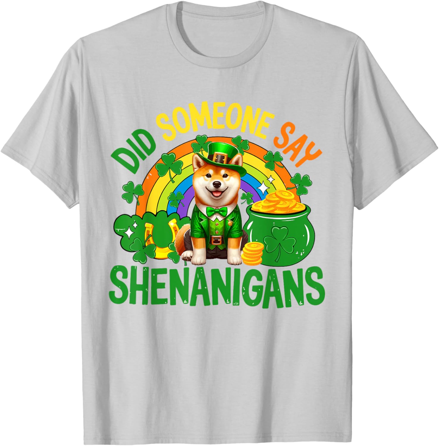 Shenanigans St. Patrick's Day Shiba Inu T-Shirt for Fun Celebrations - 1