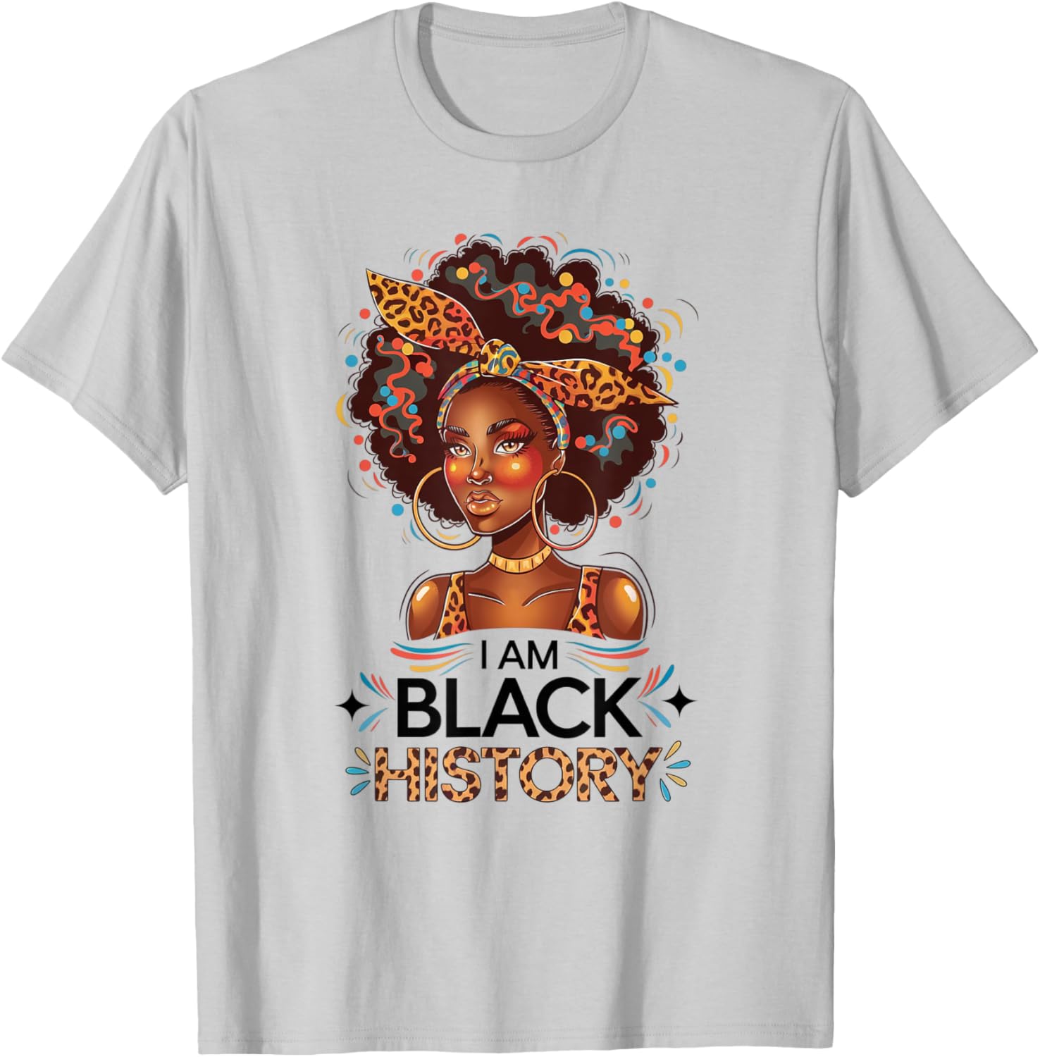 Celebrate Black History with I'm Black History Afro Motivation T-Shirt - 1
