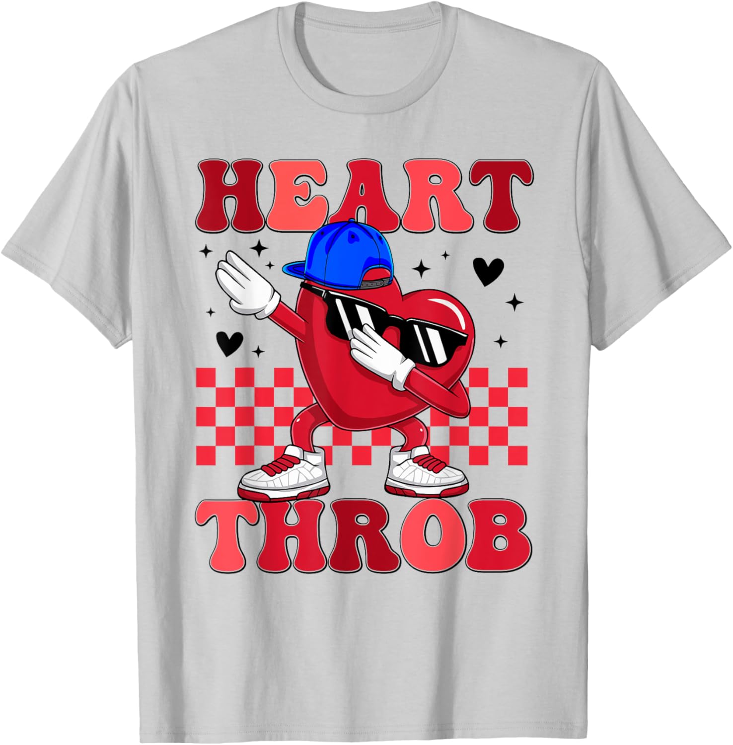 Groovy Heart Throb Valentine's Day Dabbing Toddler T-Shirt for Boys - 1