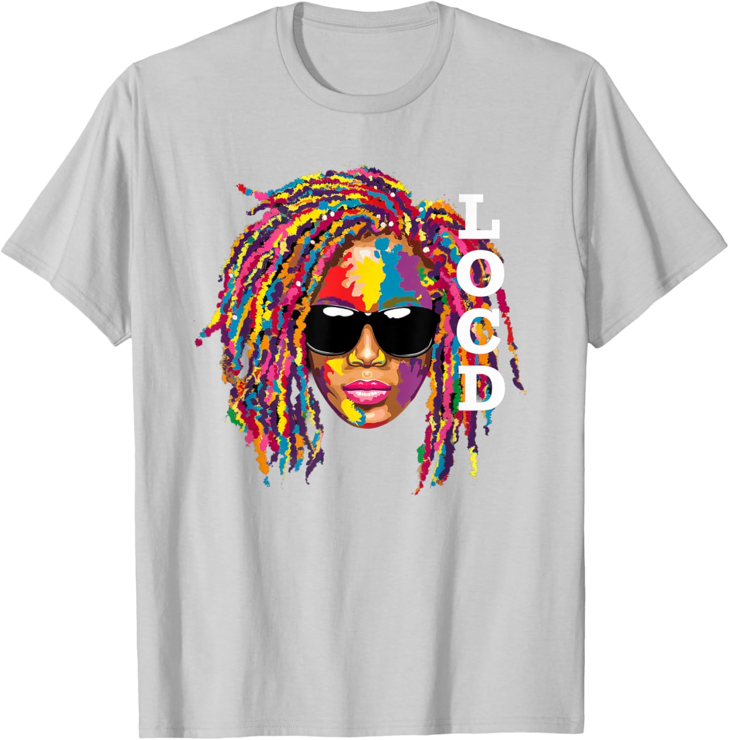 Loc'd For Life Afro Locs T-Shirt for Black Melanin Women - Stylish Dreadlocks Apparel - 3