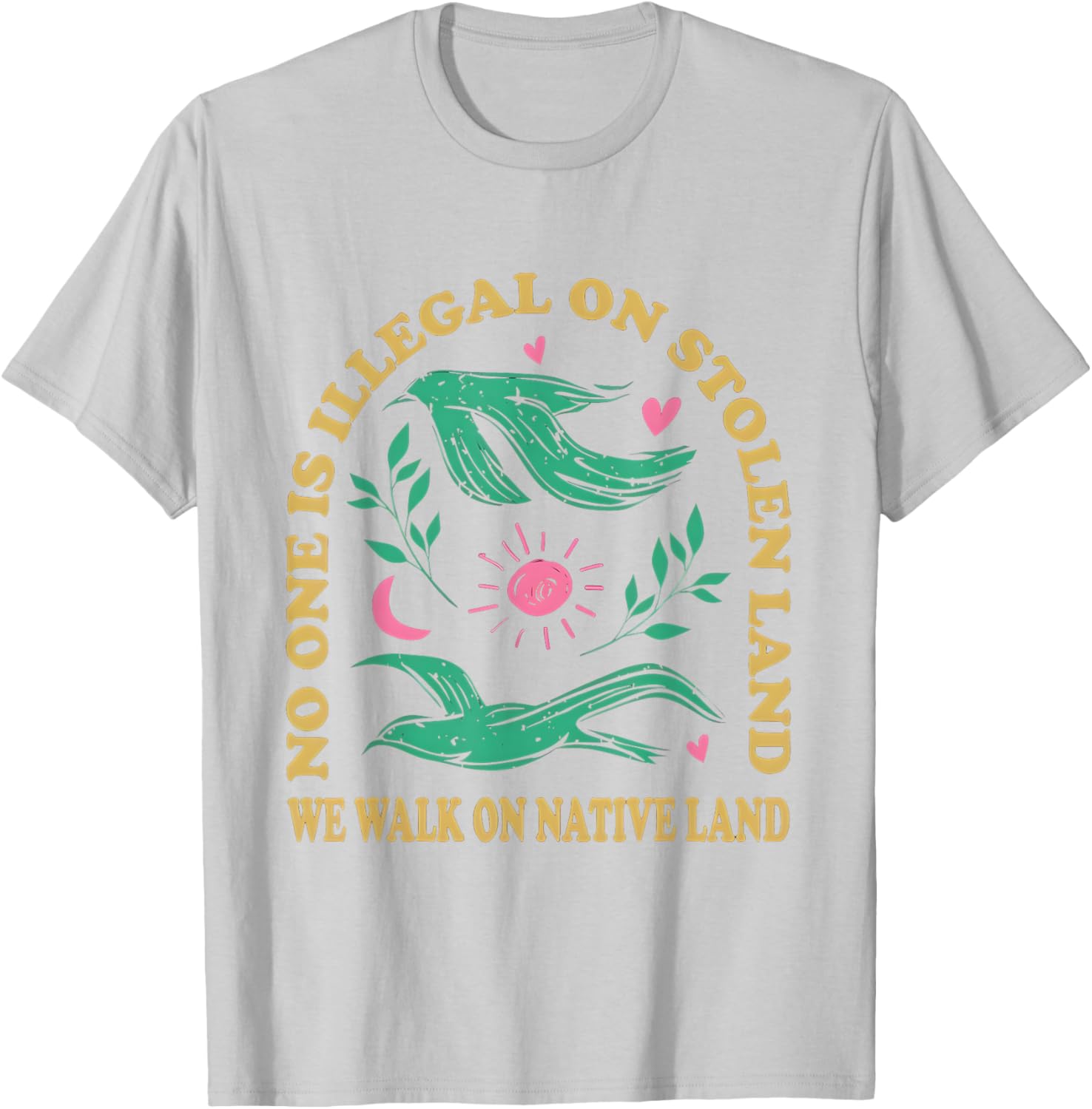 No One Is Illegal On Stolen Land Native American T-Shirt for All Ages - 13