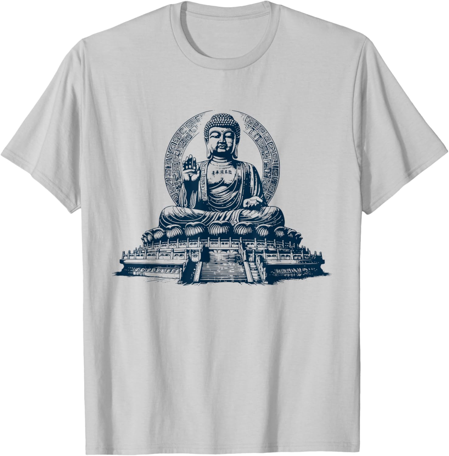 Tian Tan Buddha Graphic T-Shirt for Casual Style and Spiritual Vibes - 2
