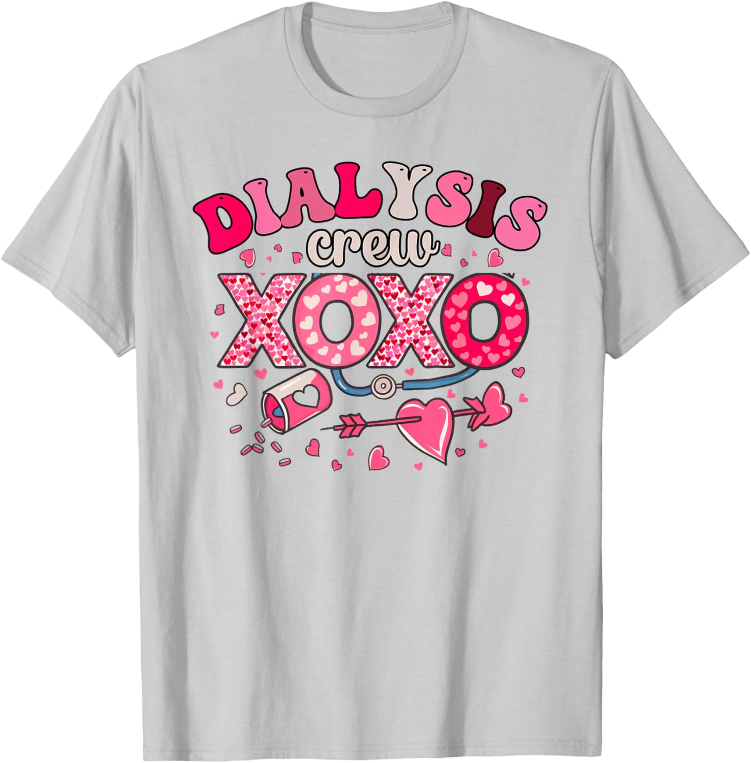 XOXO Dialysis Nurse Valentine's Day T-Shirt for Caregivers 2025 - 12