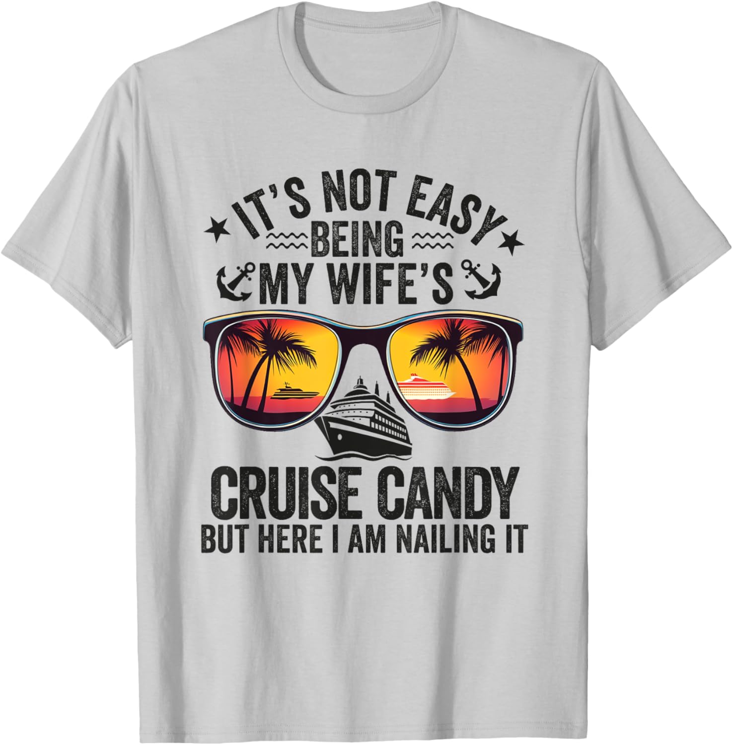 Wife's Cruise Candy Husband T-Shirt Perfect for Fun Vacation Adventures - 7