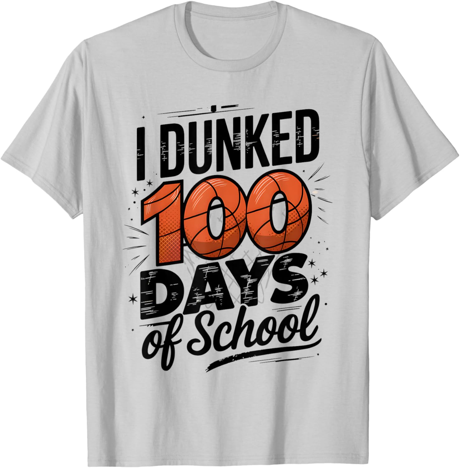 100 Days Smarter Basketball T-Shirt for Boys Dunked School Achievement - 3