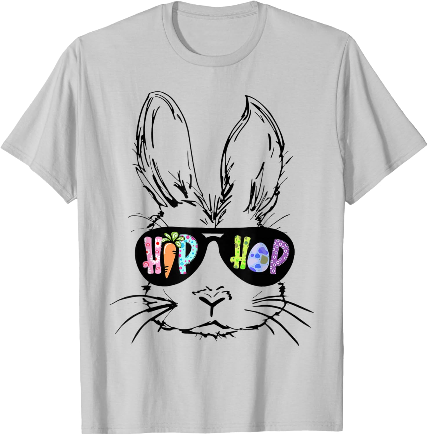 Hip Hop Bunny in Sunglasses Funny Easter T-Shirt for Rabbit Lovers - 1