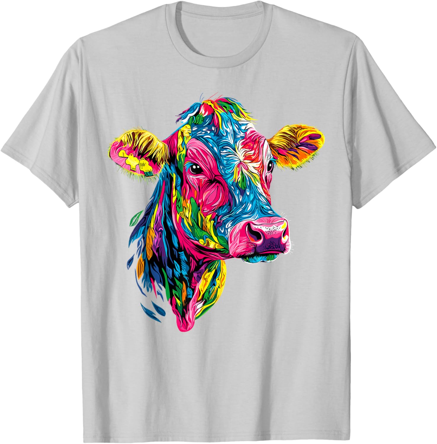 Cute Vegan Cow T-Shirt for Cattle Farmers - Adorable Farm Apparel - 7